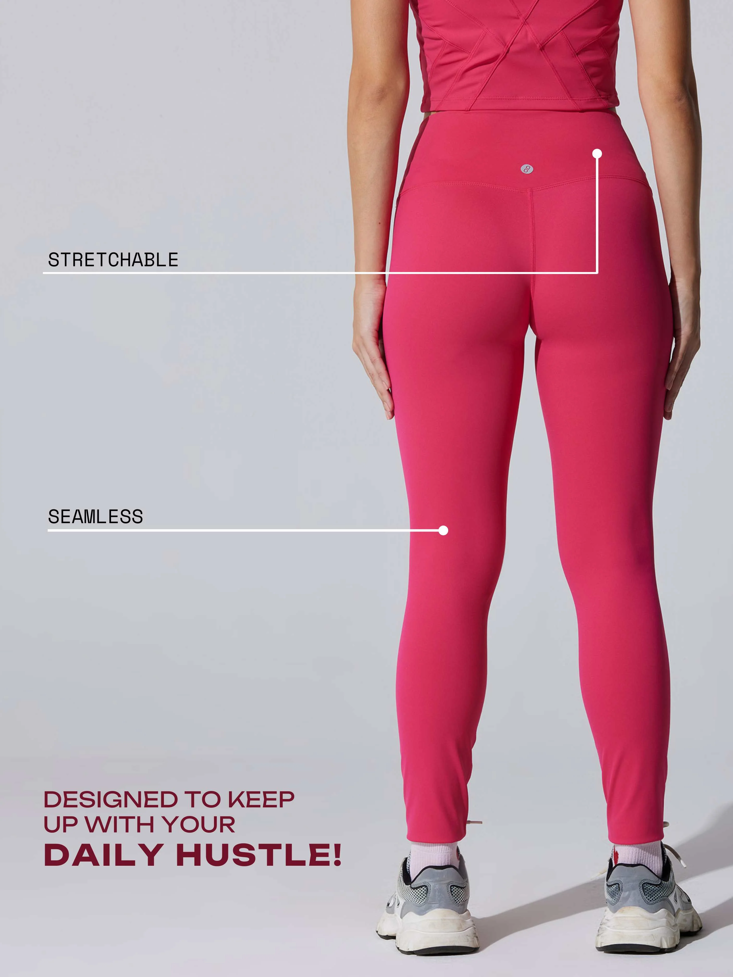 Fuchsia Elevate 24/7 Seamless Leggings - Image 4
