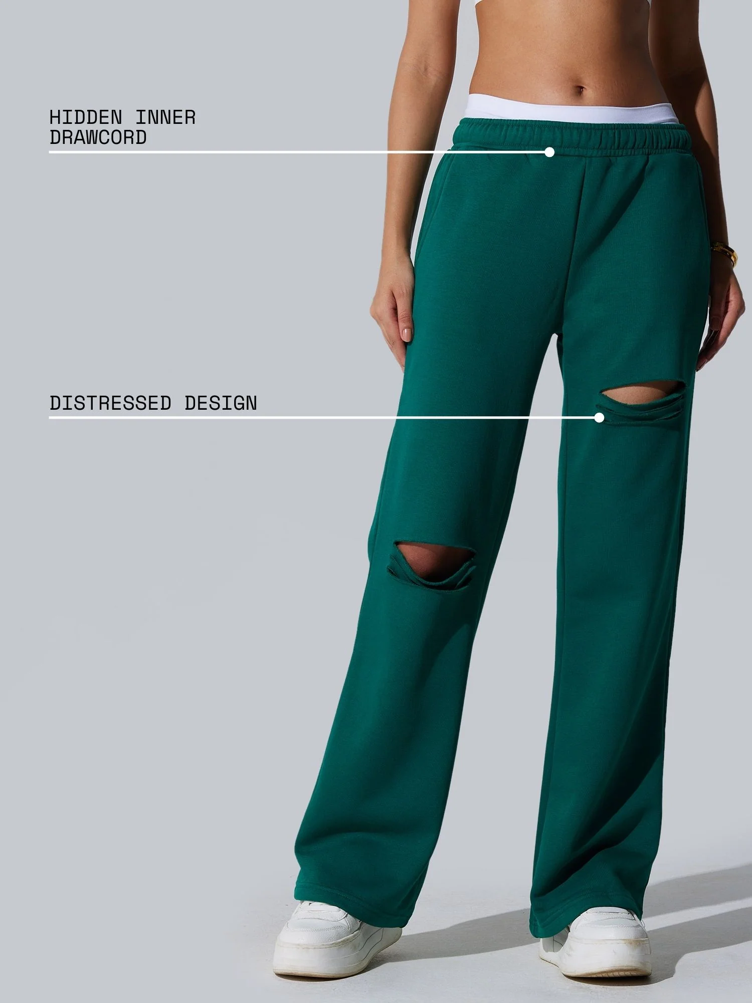 Green Dual Slit Adapt Joggers - Image 4