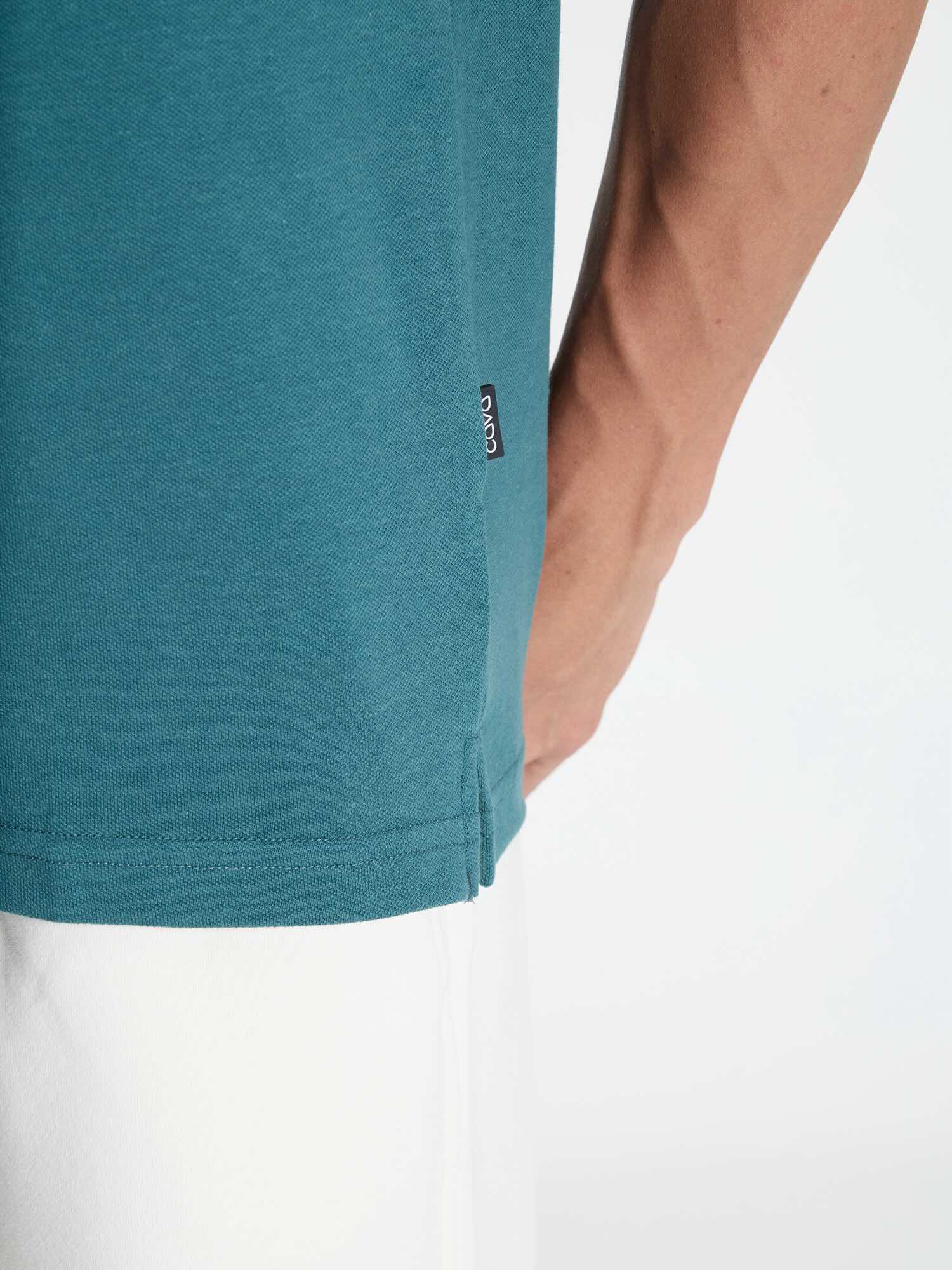 Teal Urban Zipper Polo - Image 7