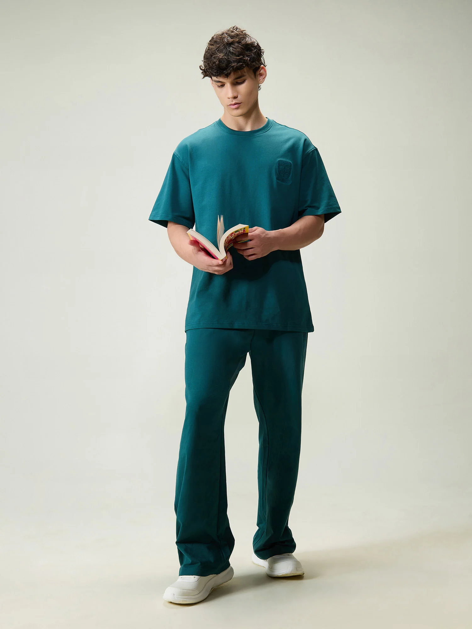 Green Wide Leg Joggers - Image 2