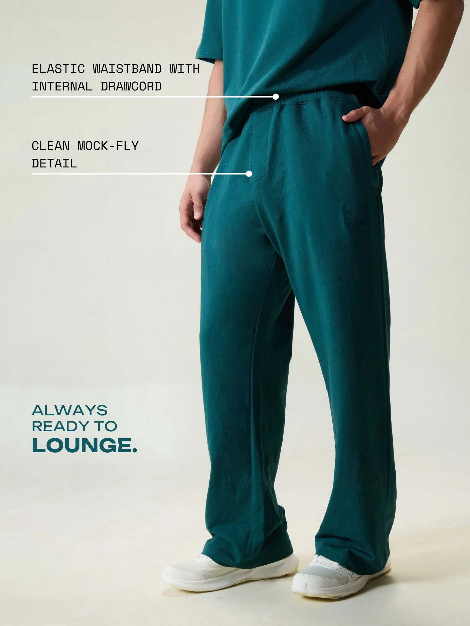 Green Wide Leg Joggers - Image 3