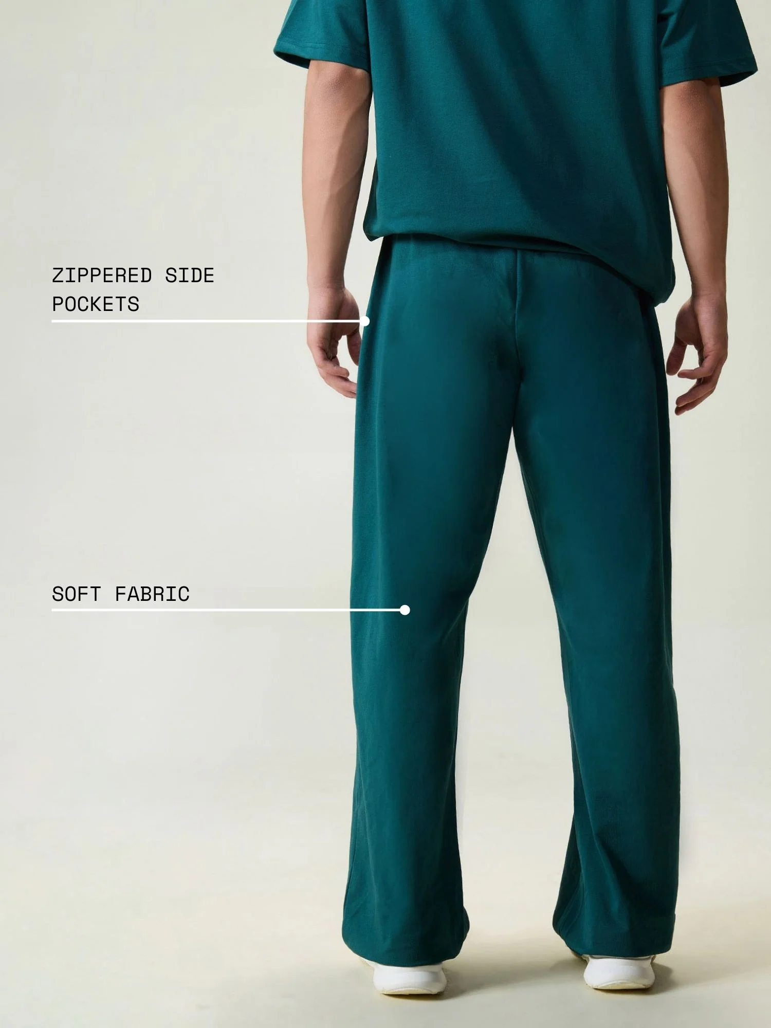 Green Wide Leg Joggers - Image 4