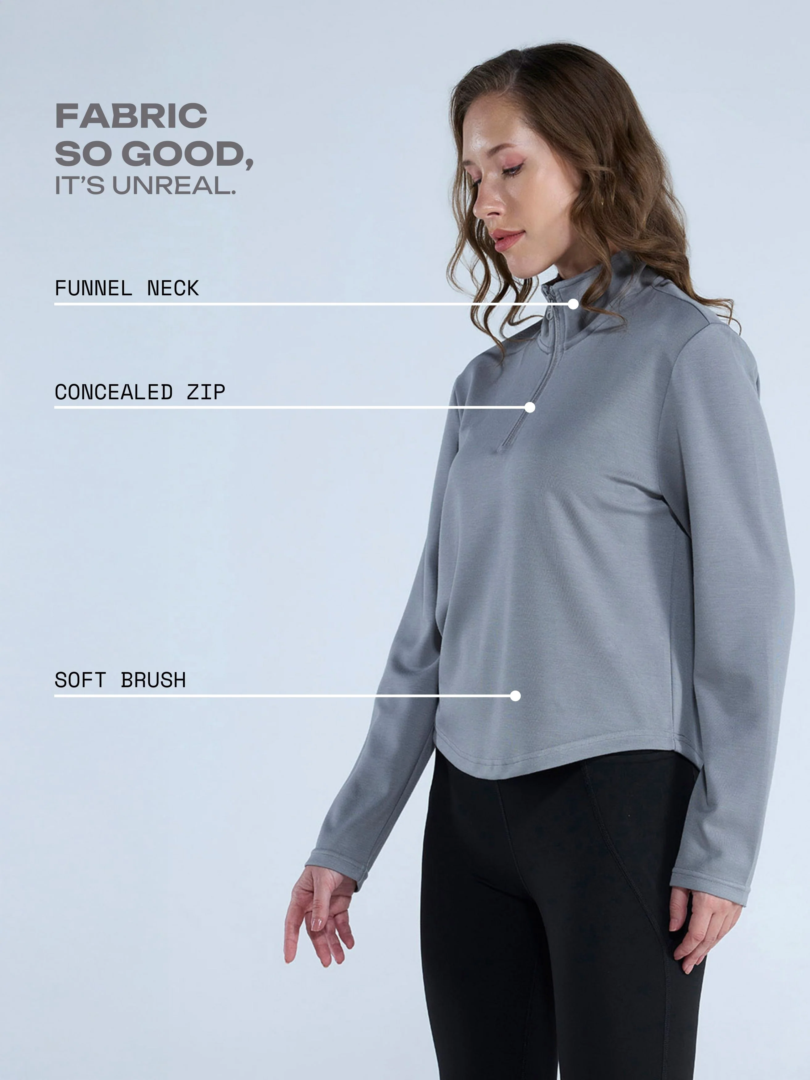 Grey Adaptive Quarter Zip - Image 3