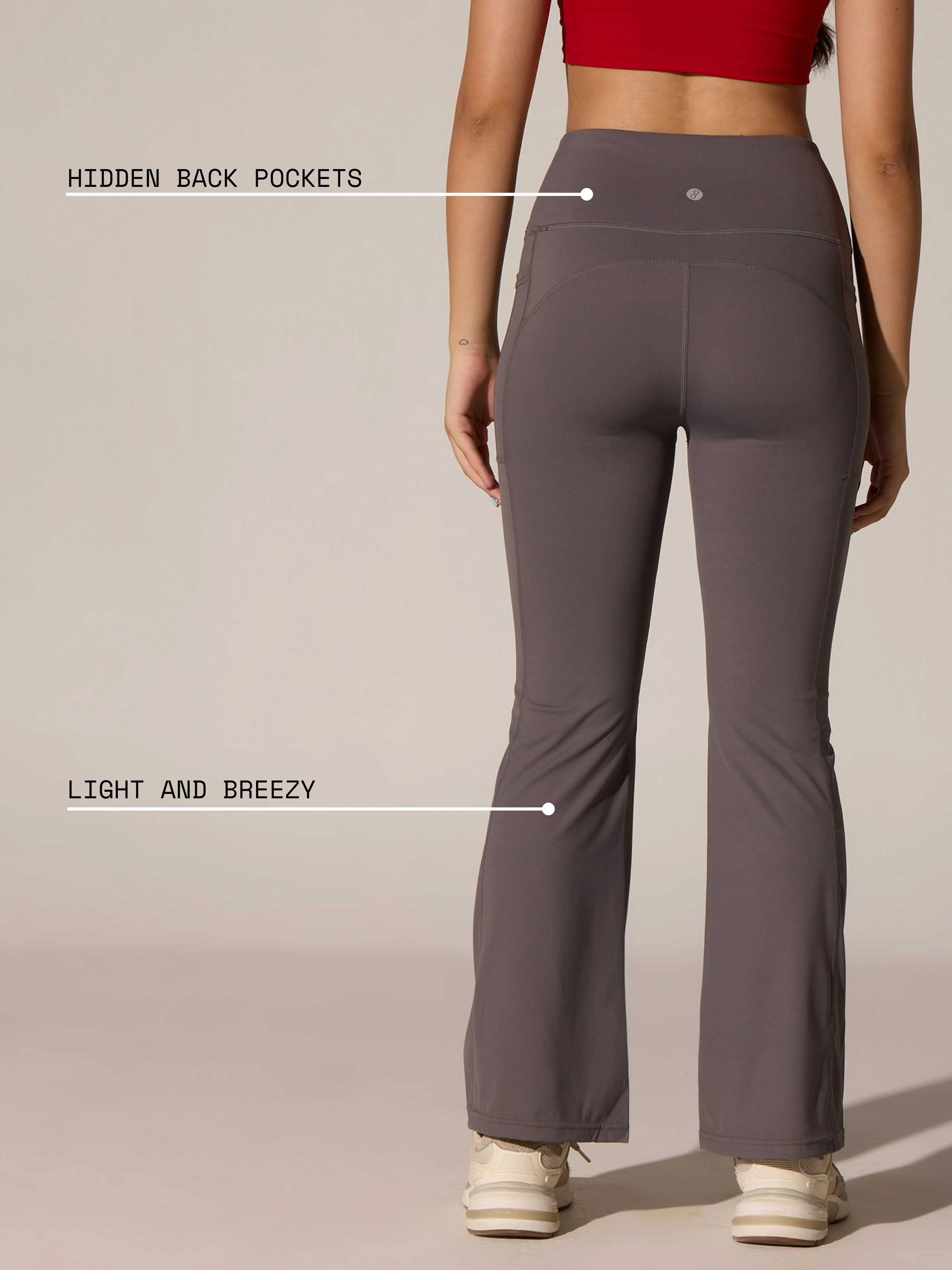 Grey All-Day Flex Flare Pants - Image 4