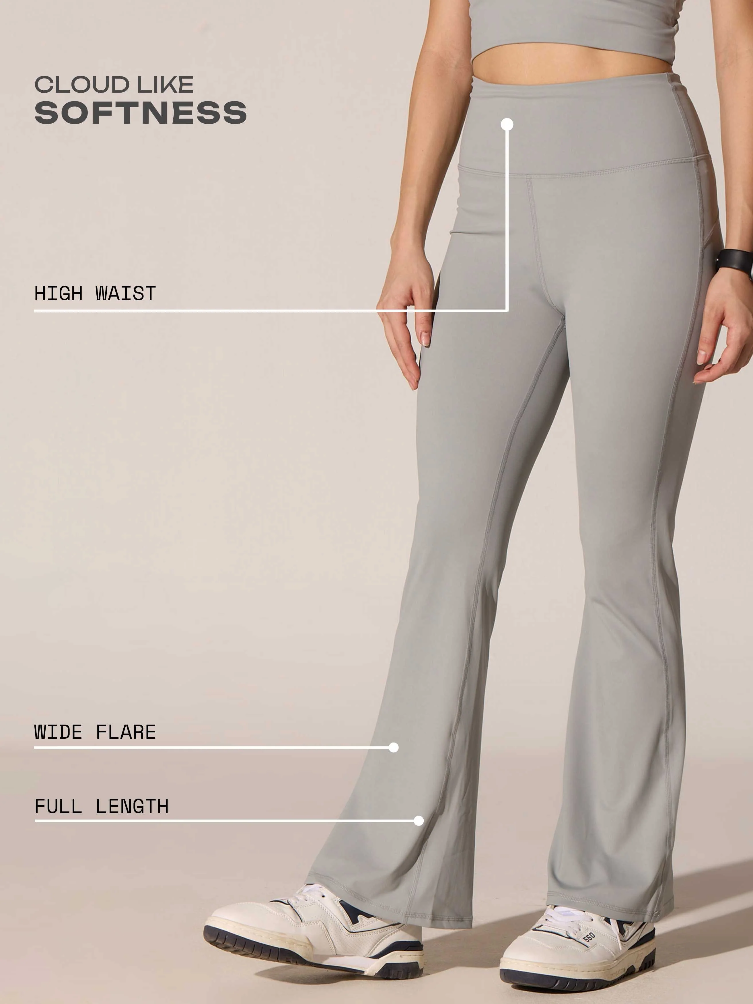 Grey All-In Bootcut Flare Pants - Image 6