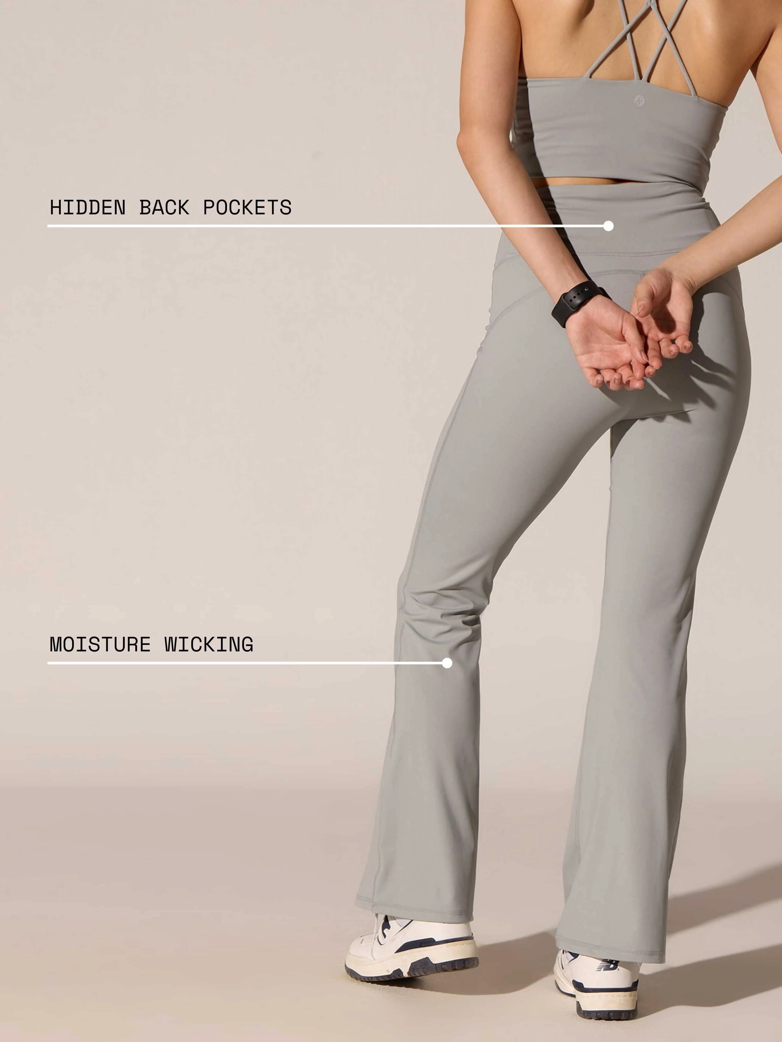 Grey All-In Bootcut Flare Pants - Image 7