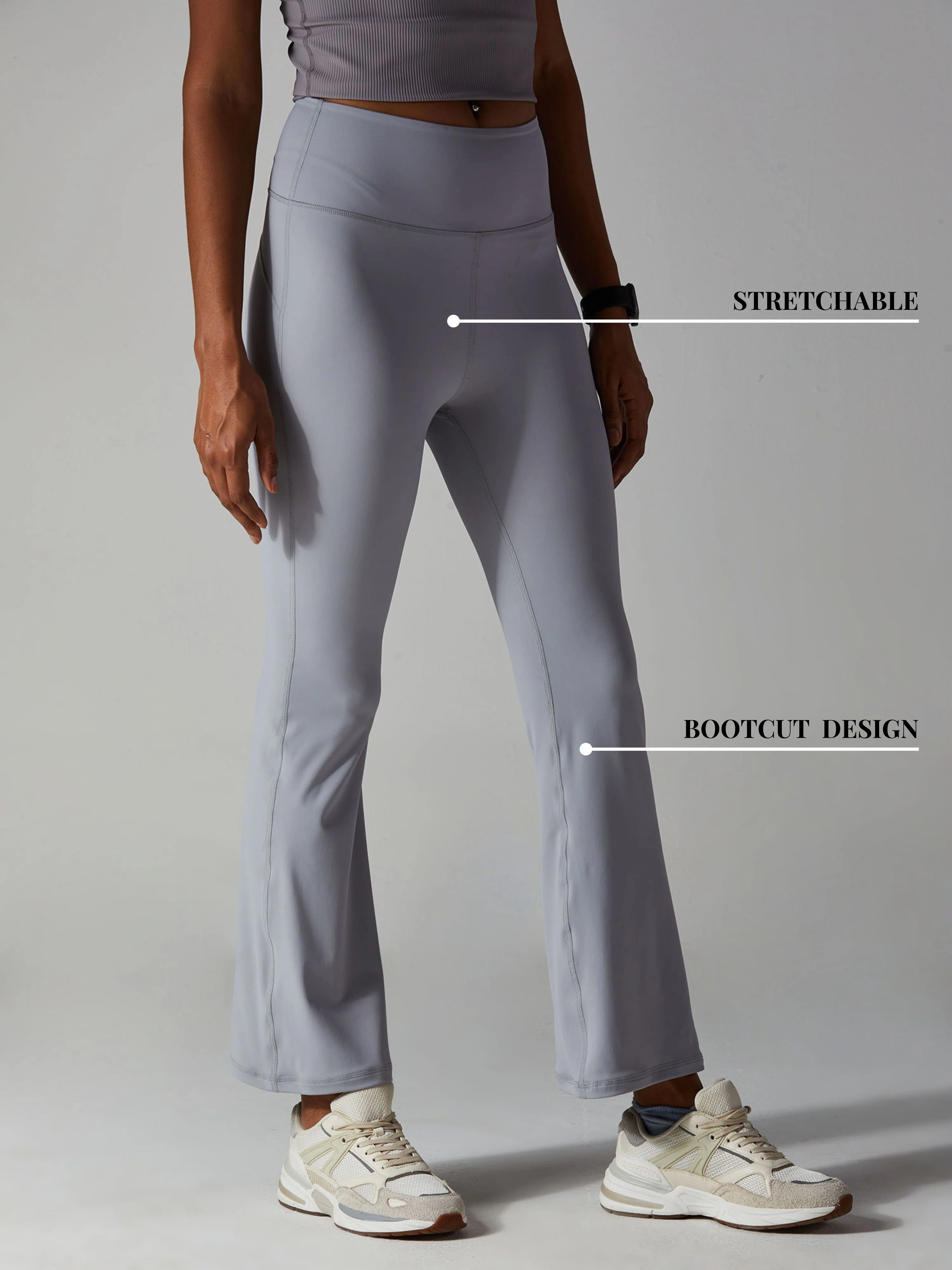 Grey All-in Bootcut Leggings - Image 5