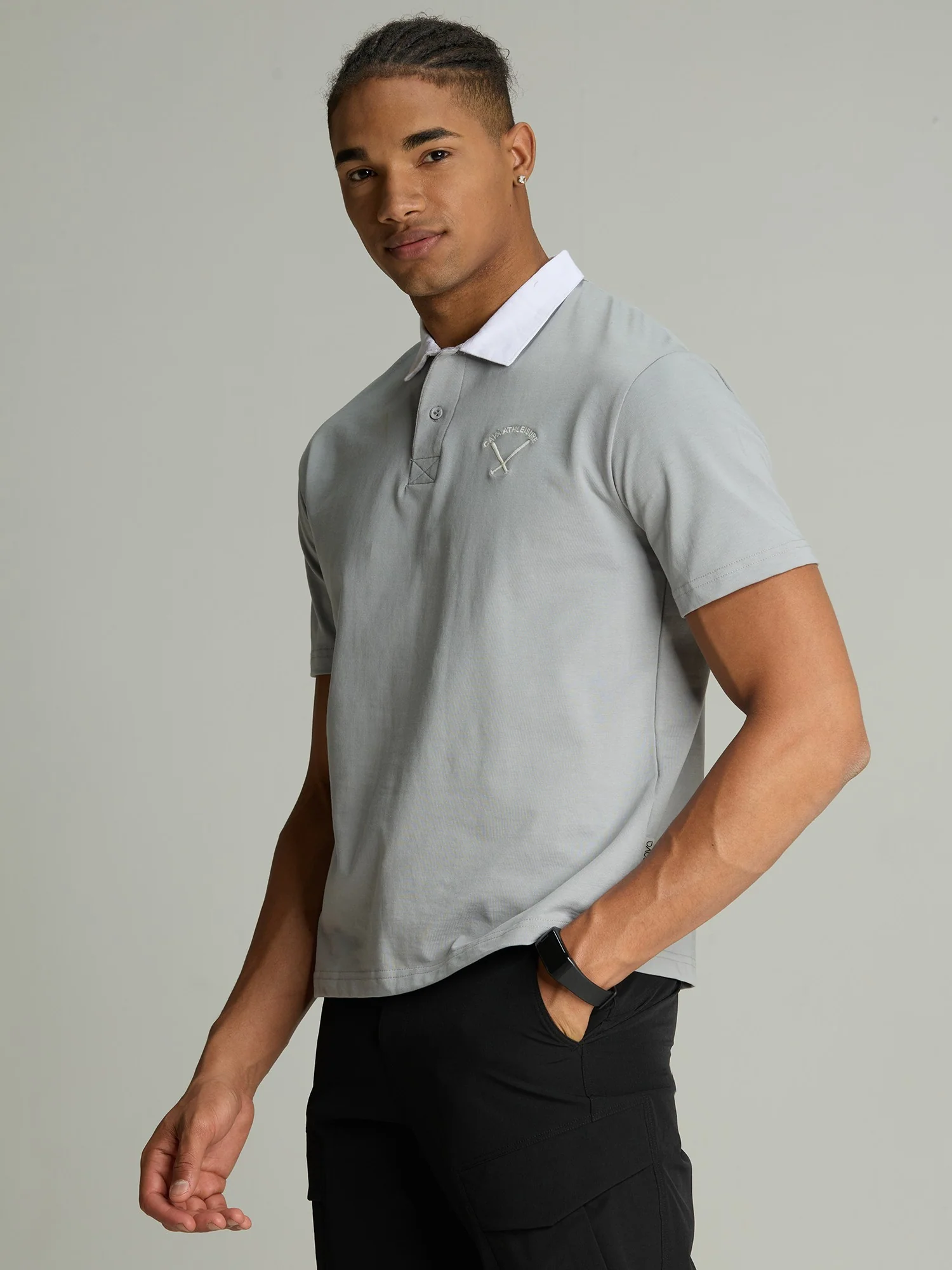 Grey Baseline Polo - Image 2
