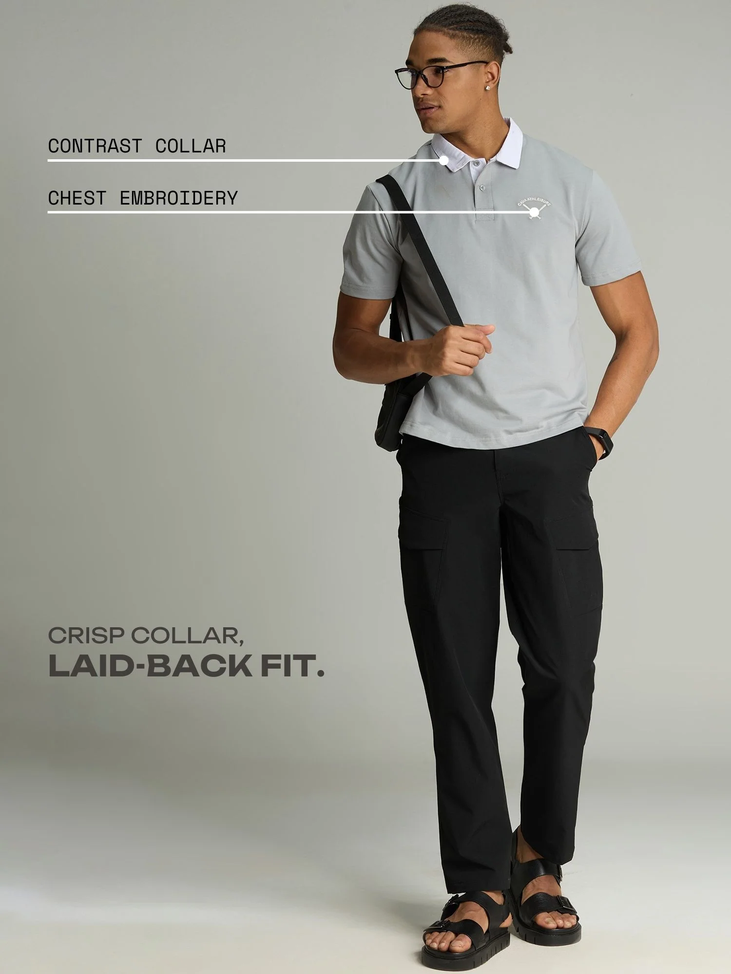 Grey Baseline Polo - Image 4