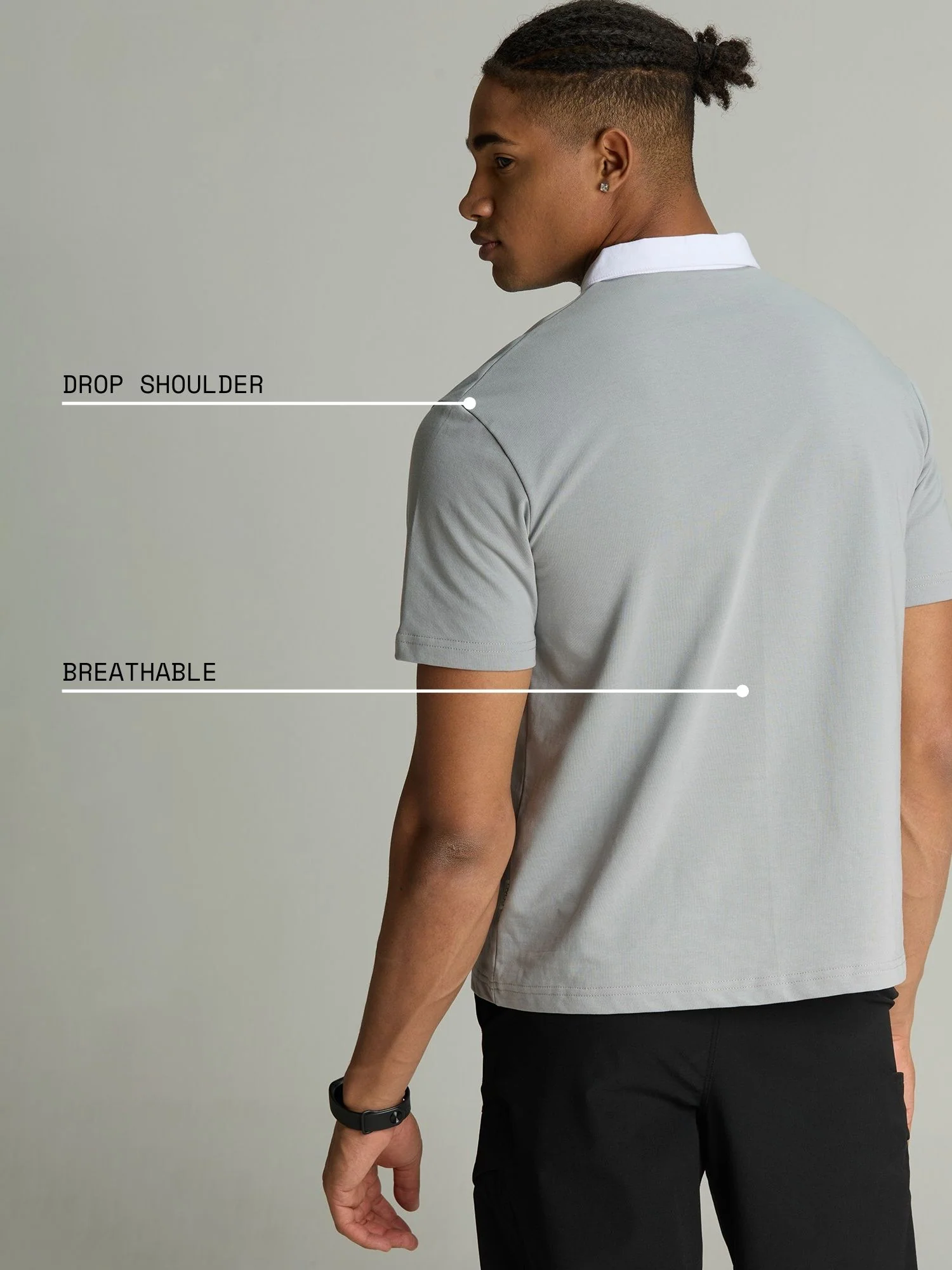 Grey Baseline Polo - Image 5