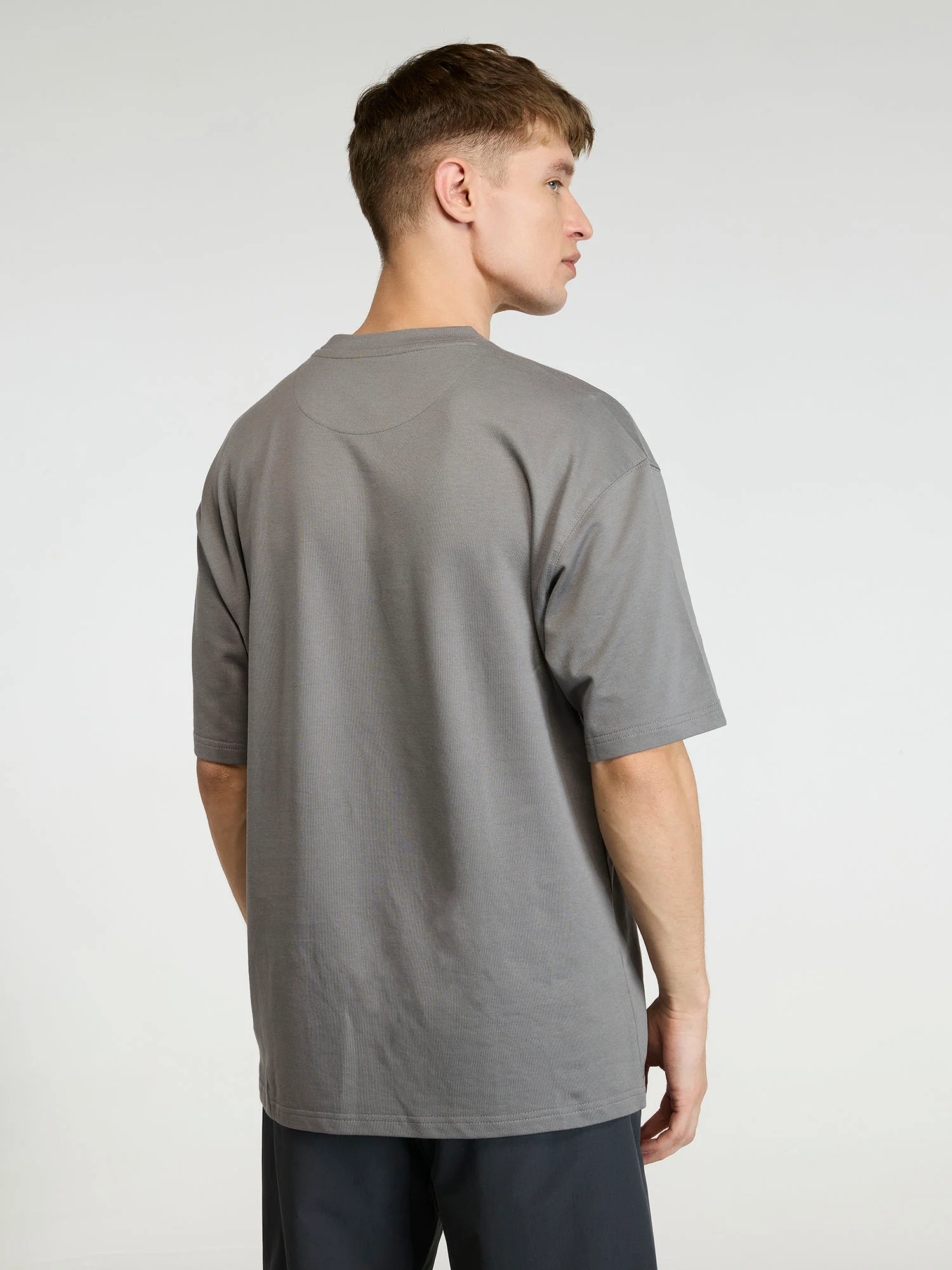 Grey Certified Hoopers Oversized Printed Tee - Men - Image 7