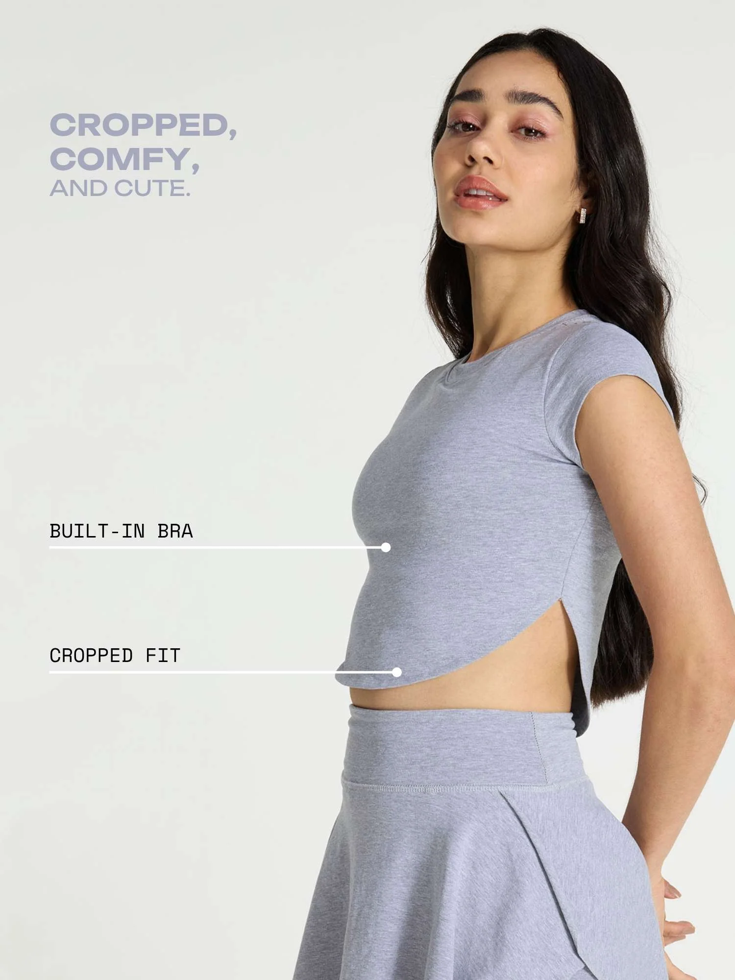 Grey Cotton Baby Tee - Image 3