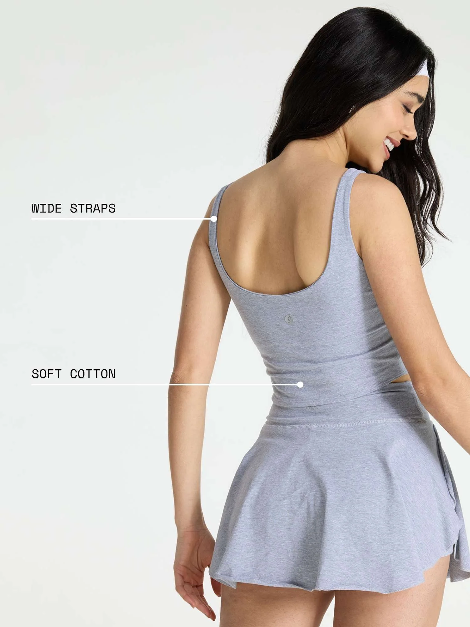 Grey Cotton Scoop Tank - Image 4