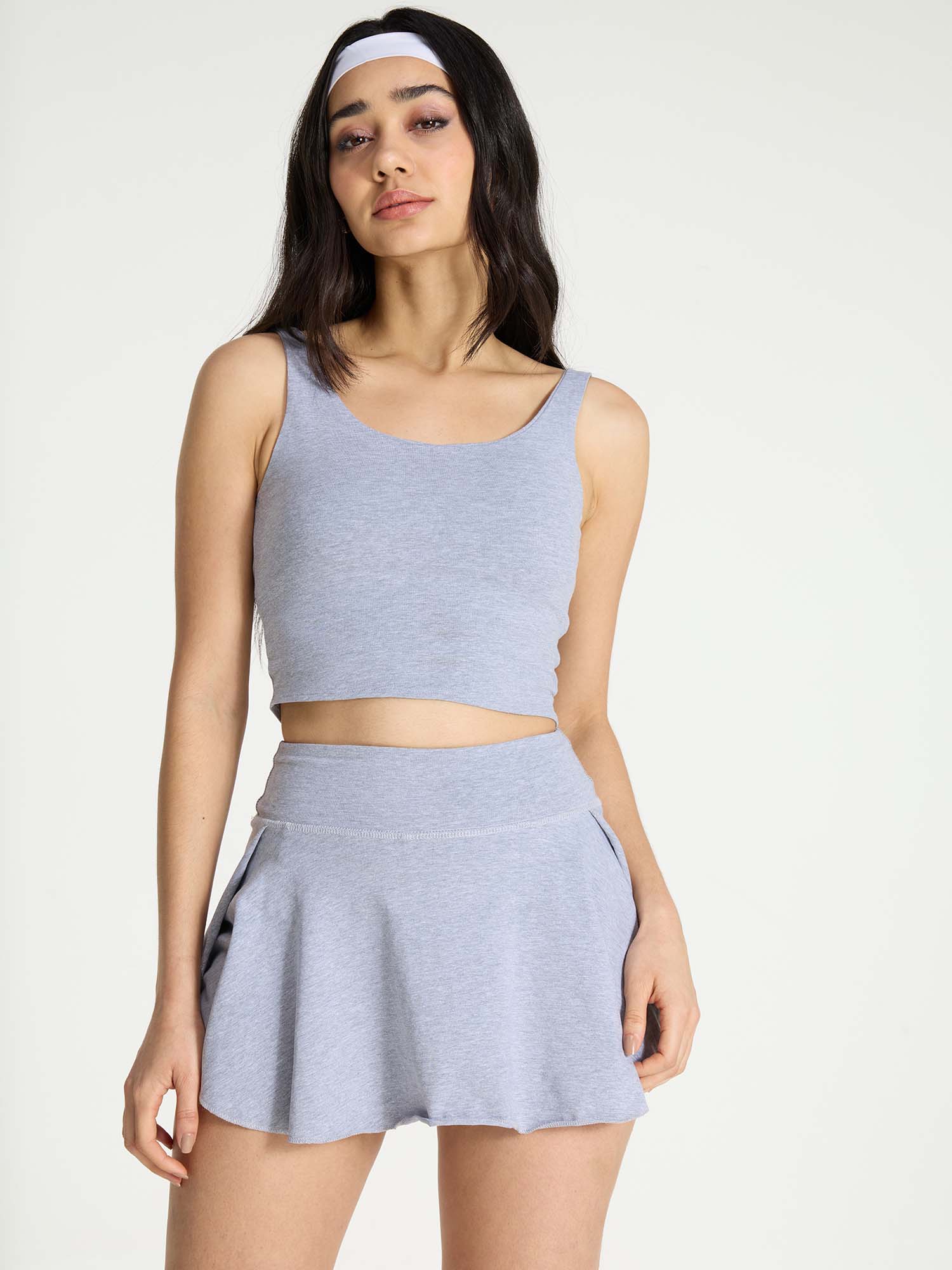 Grey Cotton Scoop Tank - Image 5