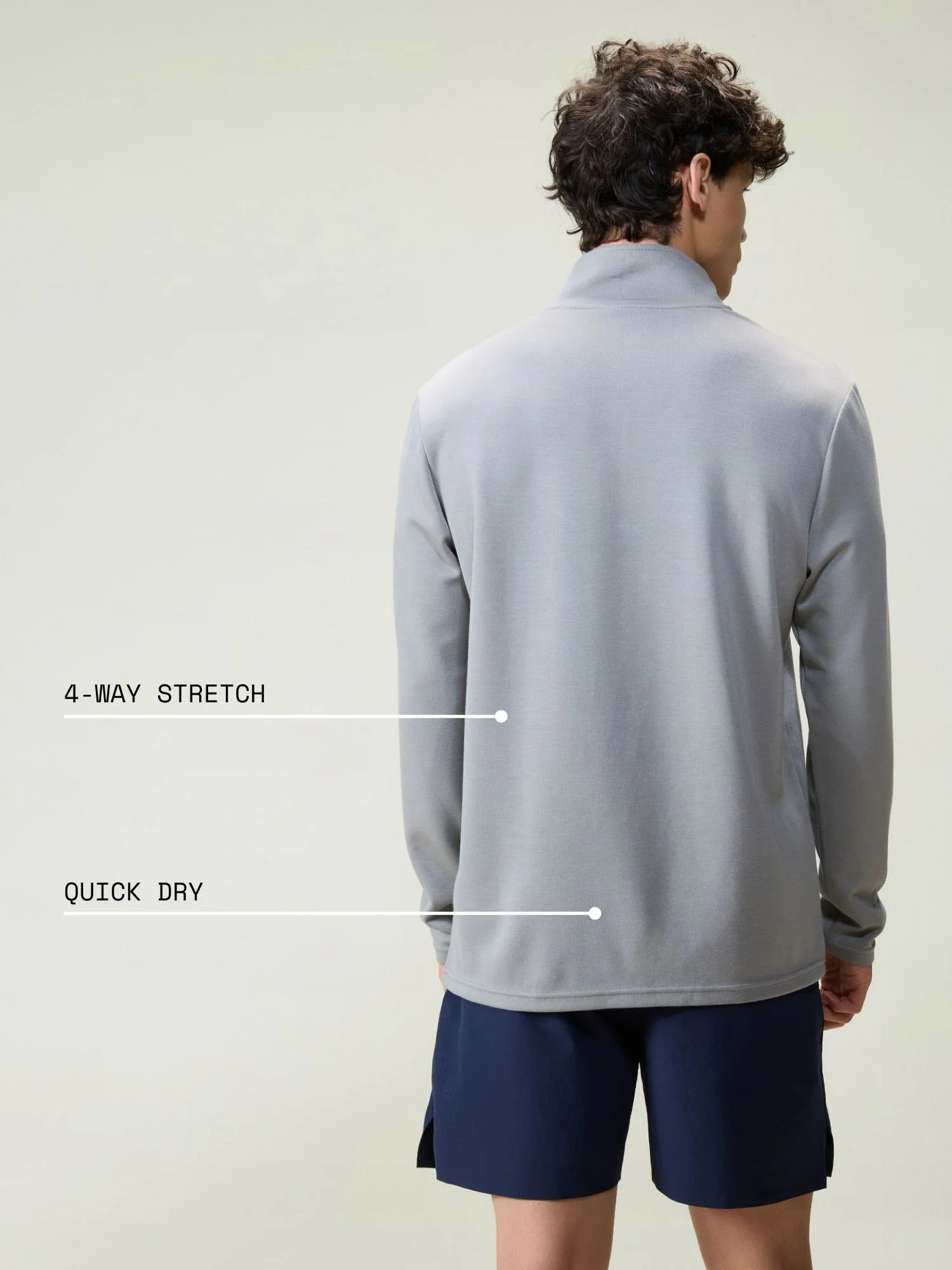 Grey Modal Quarter Zip - Image 4