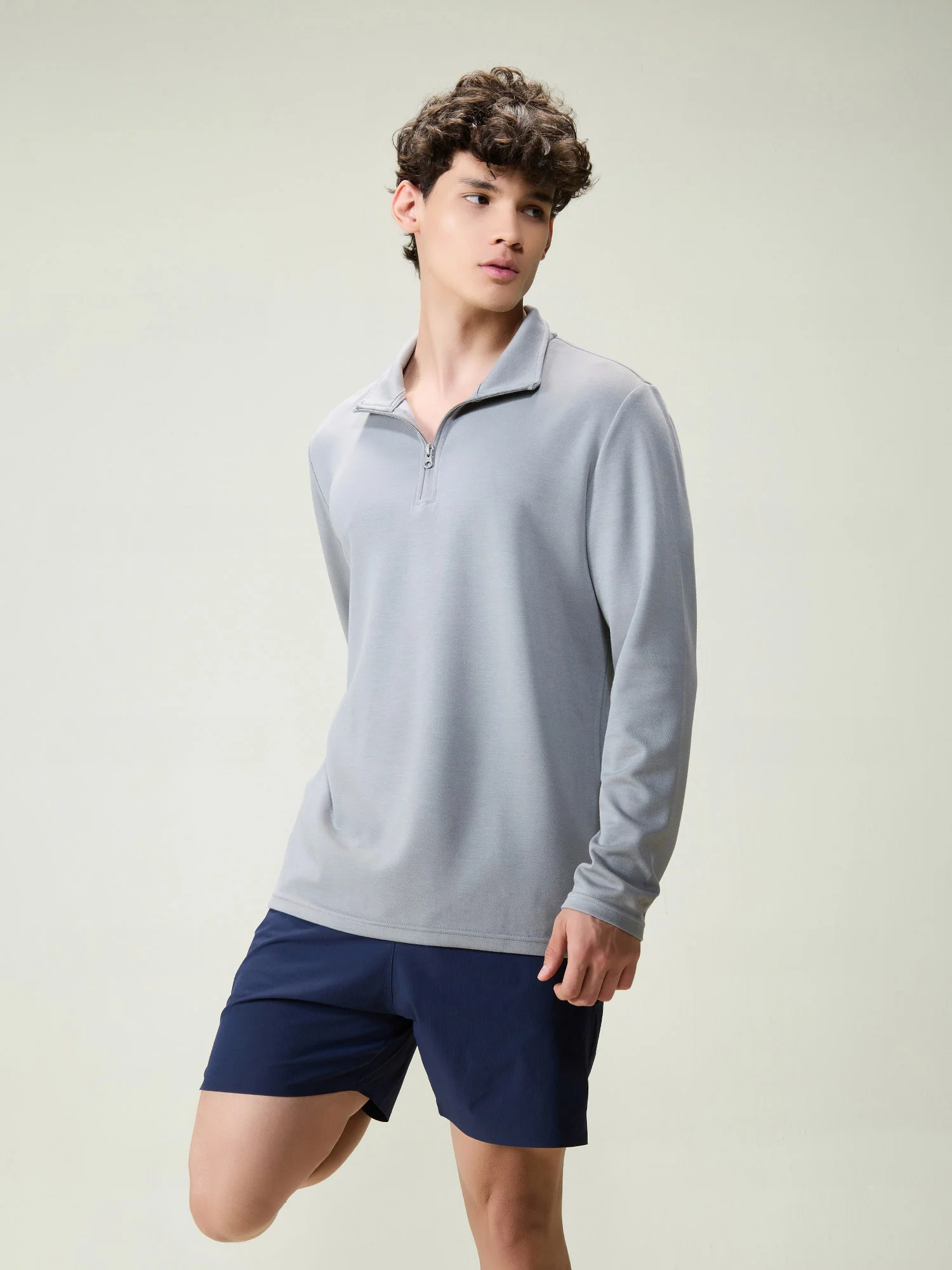 Grey Modal Quarter Zip - Image 5