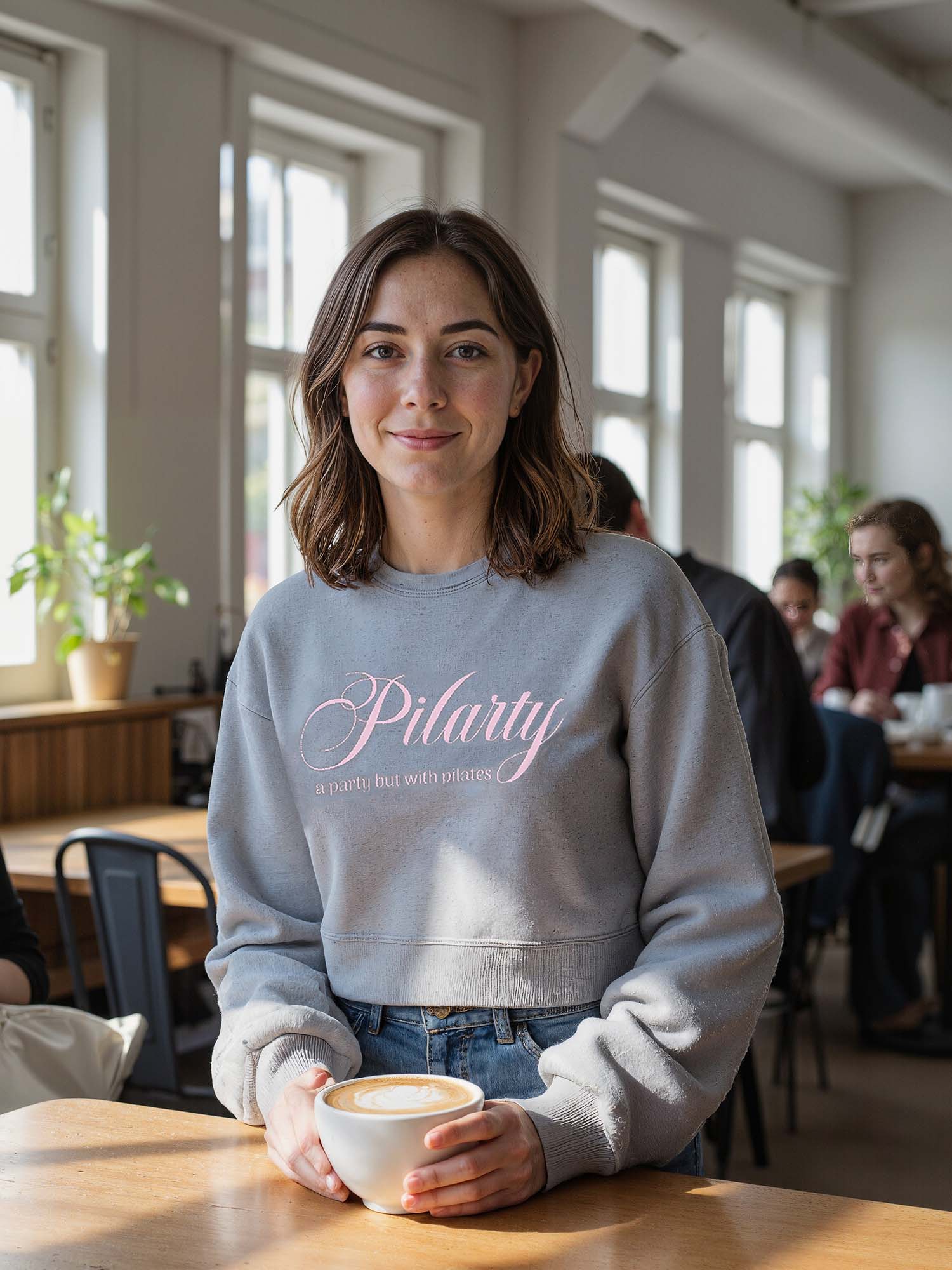 Grey Pilates Club Sweatshirt - Image 6