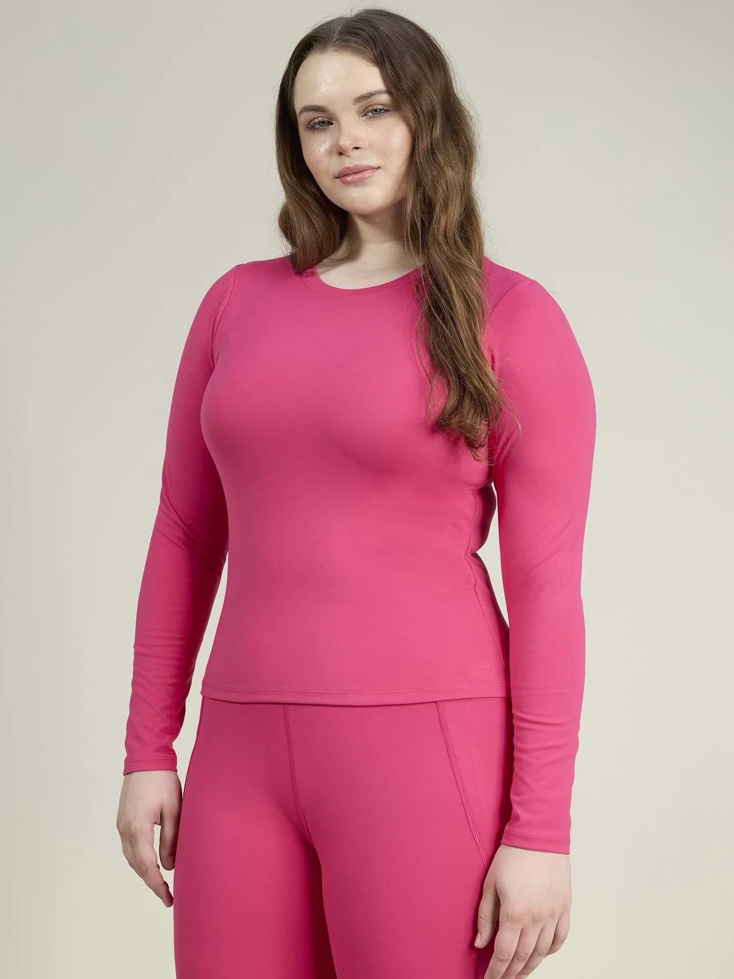 Hot Pink Sculpt Crew Top - Image 5