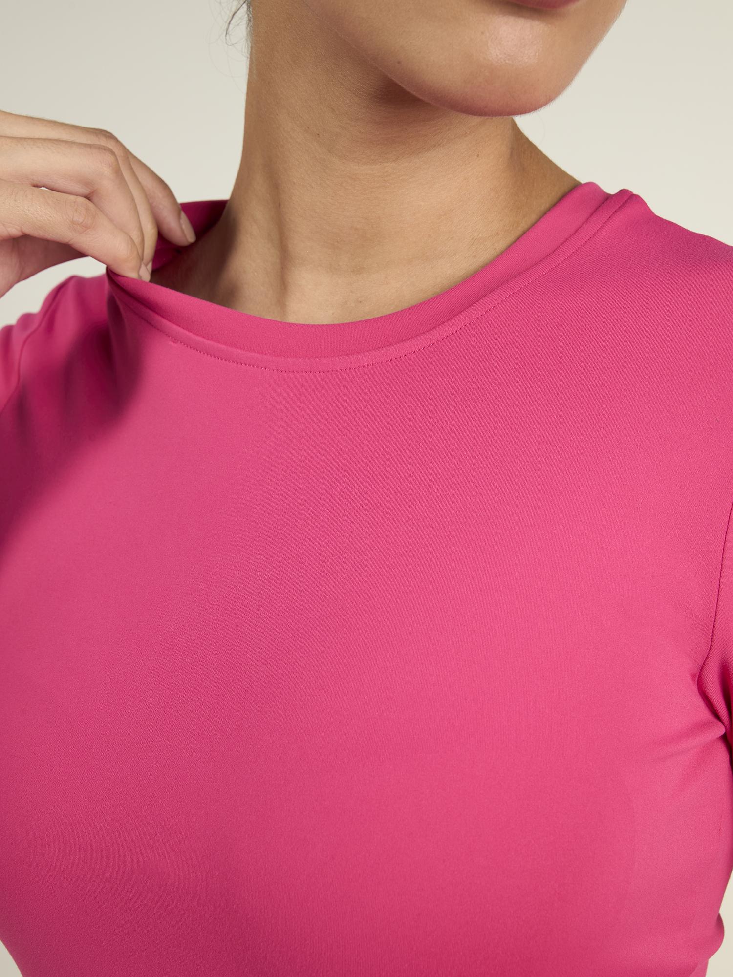 Hot Pink Sculpt Crew Top - Image 6