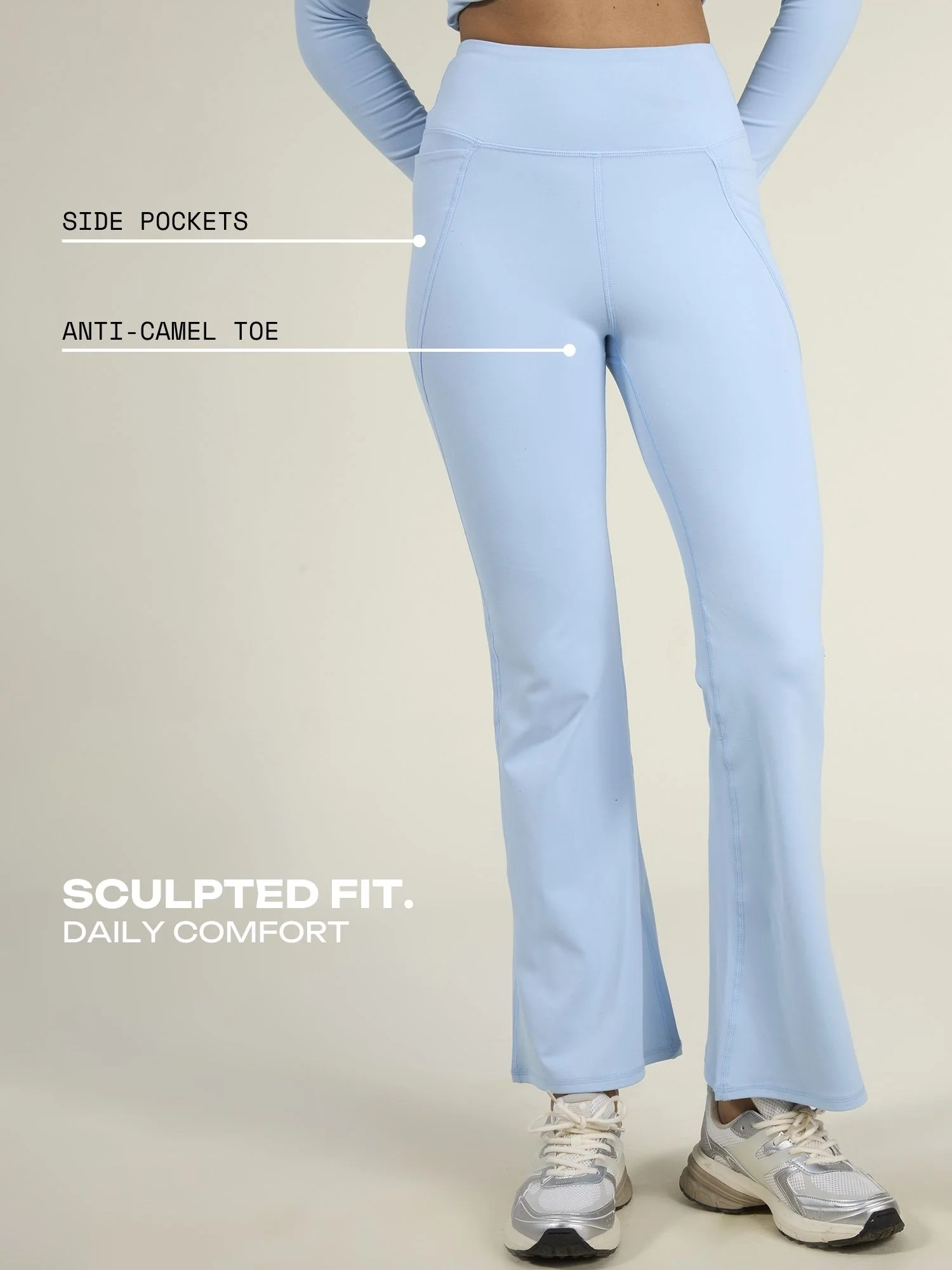 Ice Blue Petite Sculpt Bootcut Leggings - Image 3