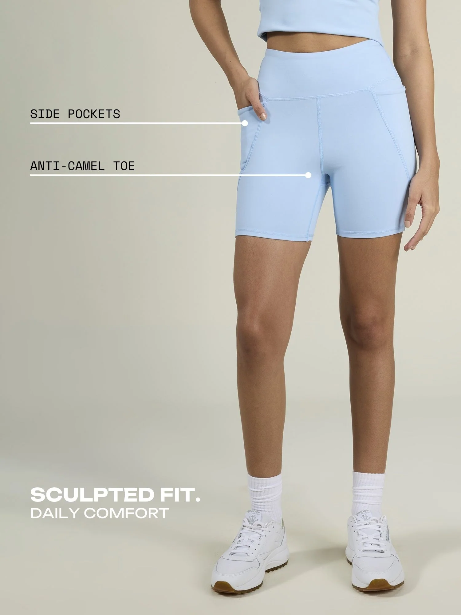 Ice Blue Sculpt Booty Shorts - Image 3