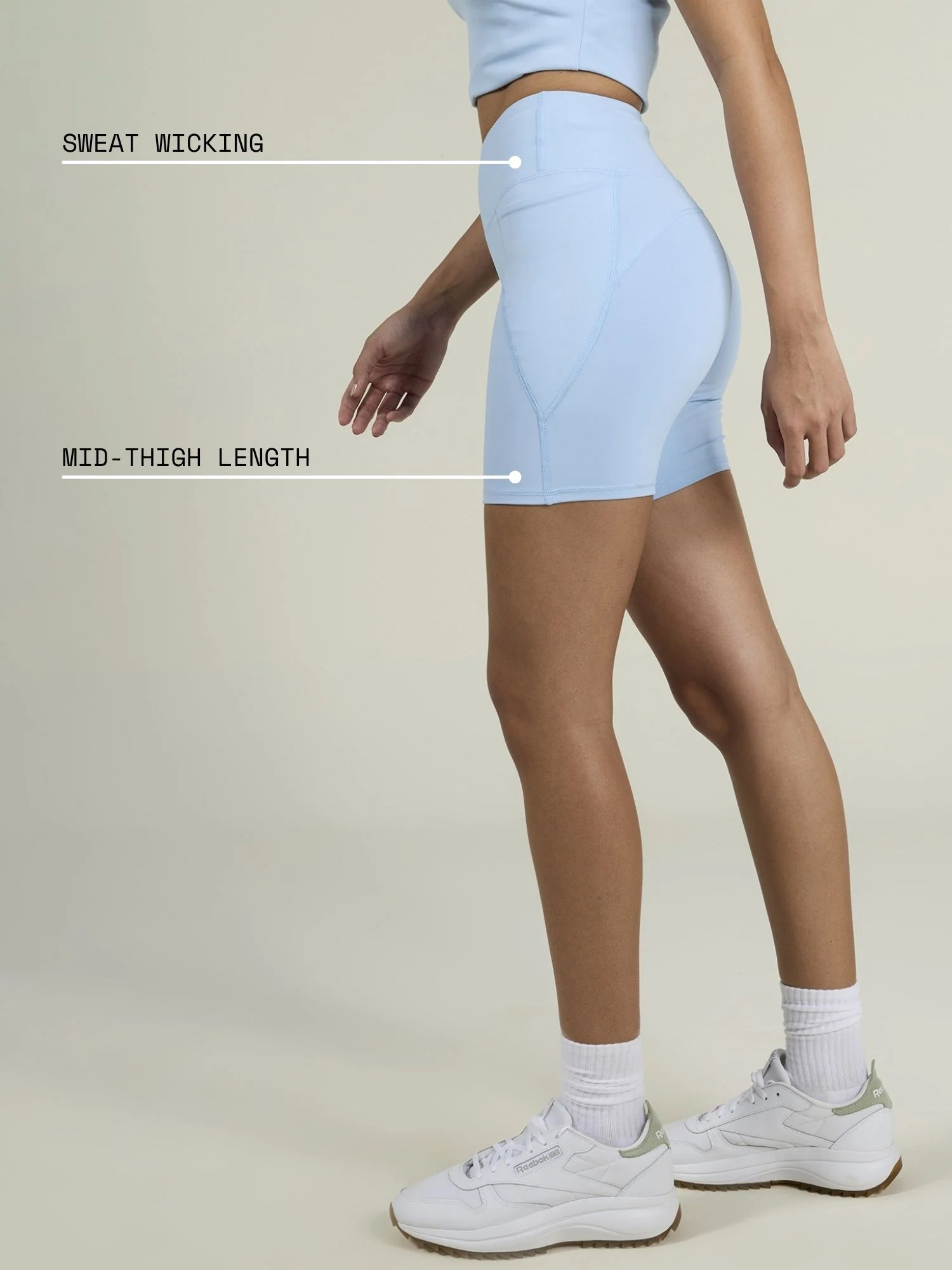 Ice Blue Sculpt Booty Shorts - Image 4