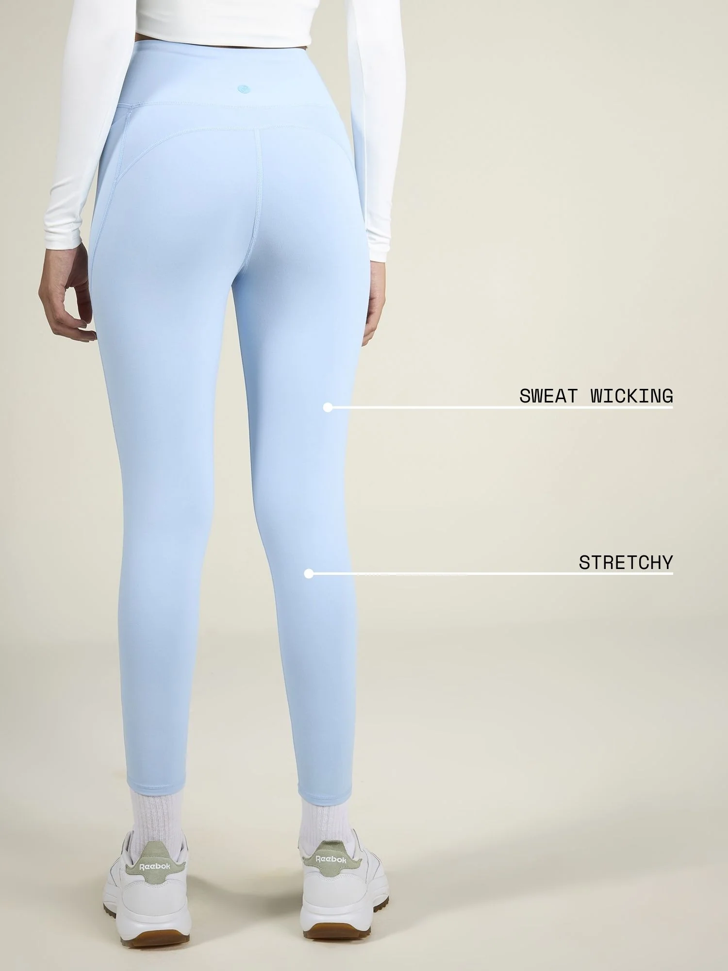 Ice Blue Sculpt Core Leggings - Image 4
