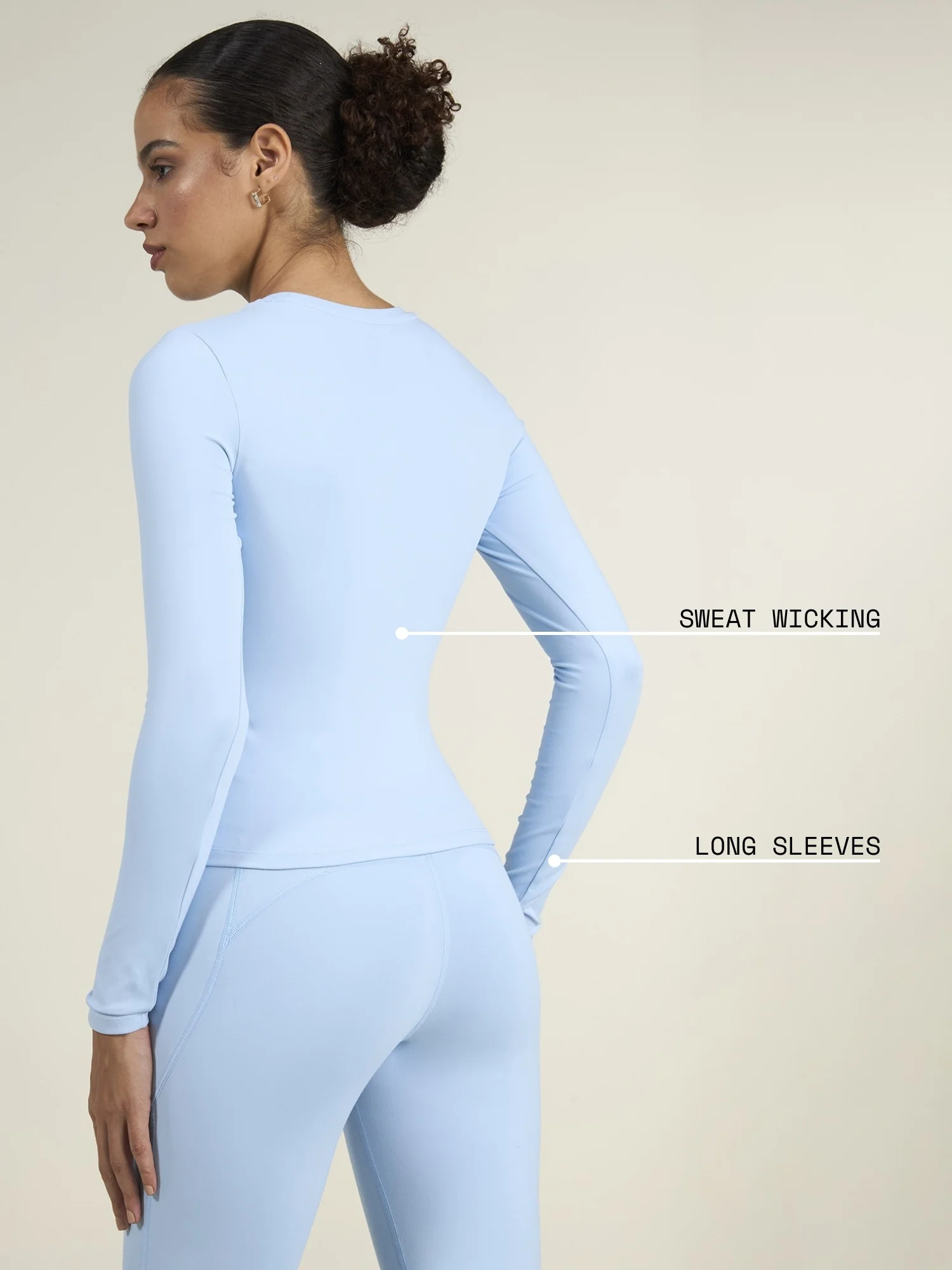Ice Blue Sculpt Crew Top - Image 4