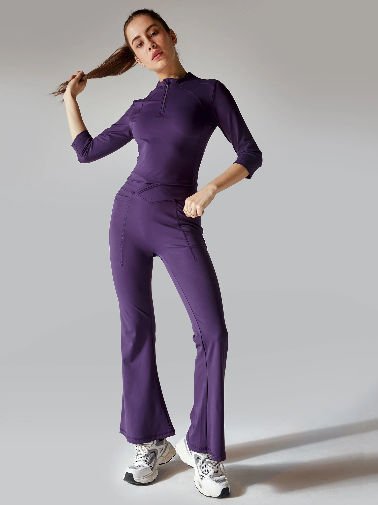 Iris Purple Silhouette Zip Top - Image 5