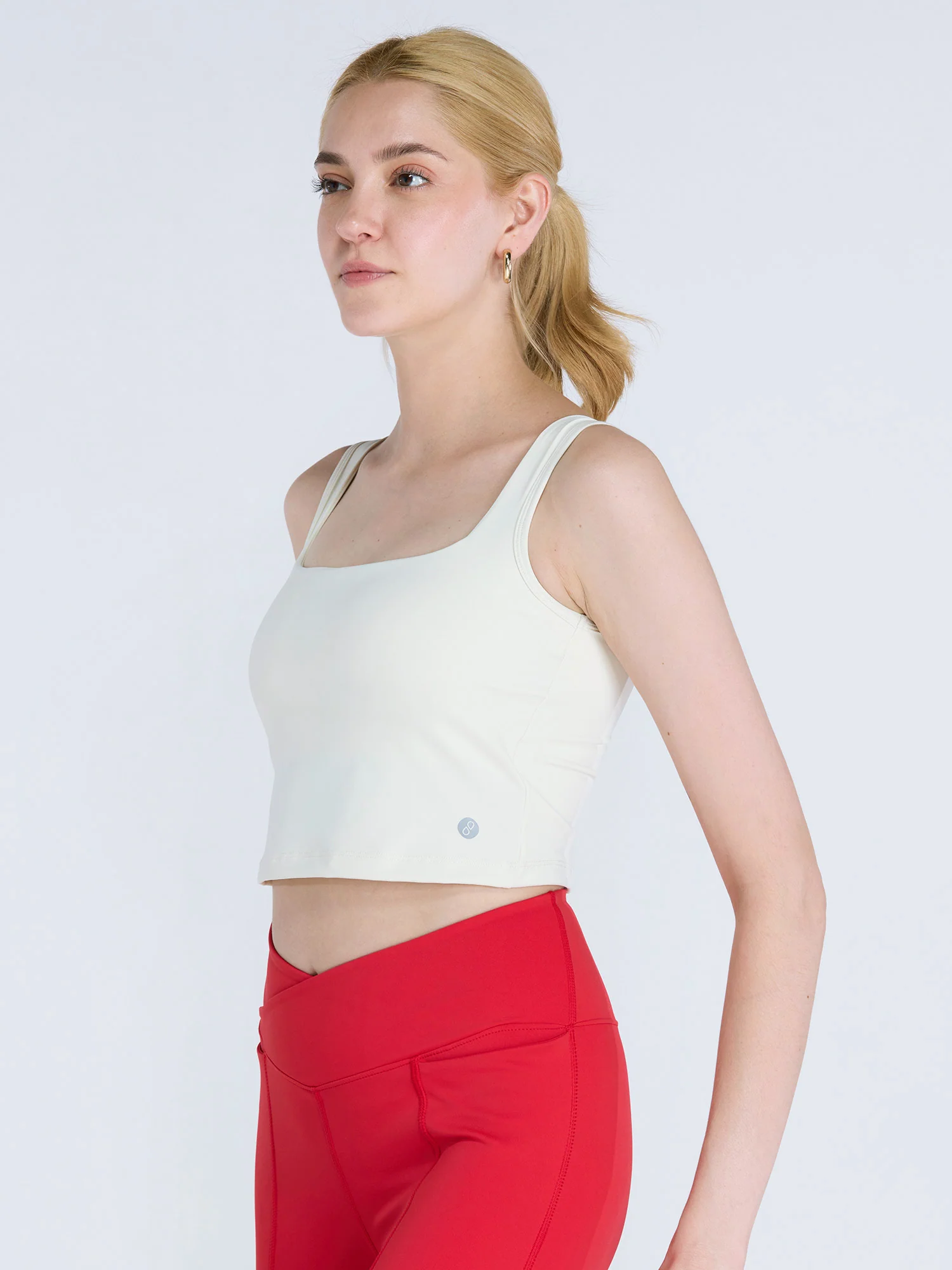 Ivory Striped Back Crop Tank - Image 6