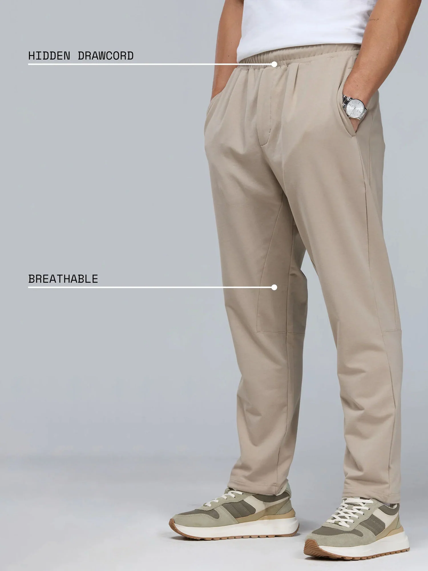 Light Beige Everywear Joggers - Image 4