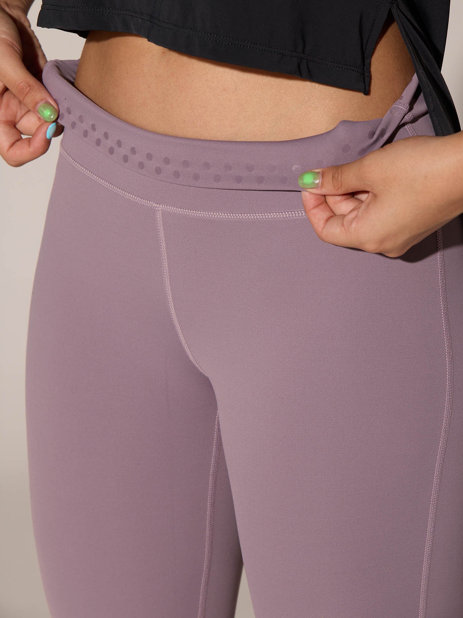 Light Mauve Grip-It Flare Pants - Image 5