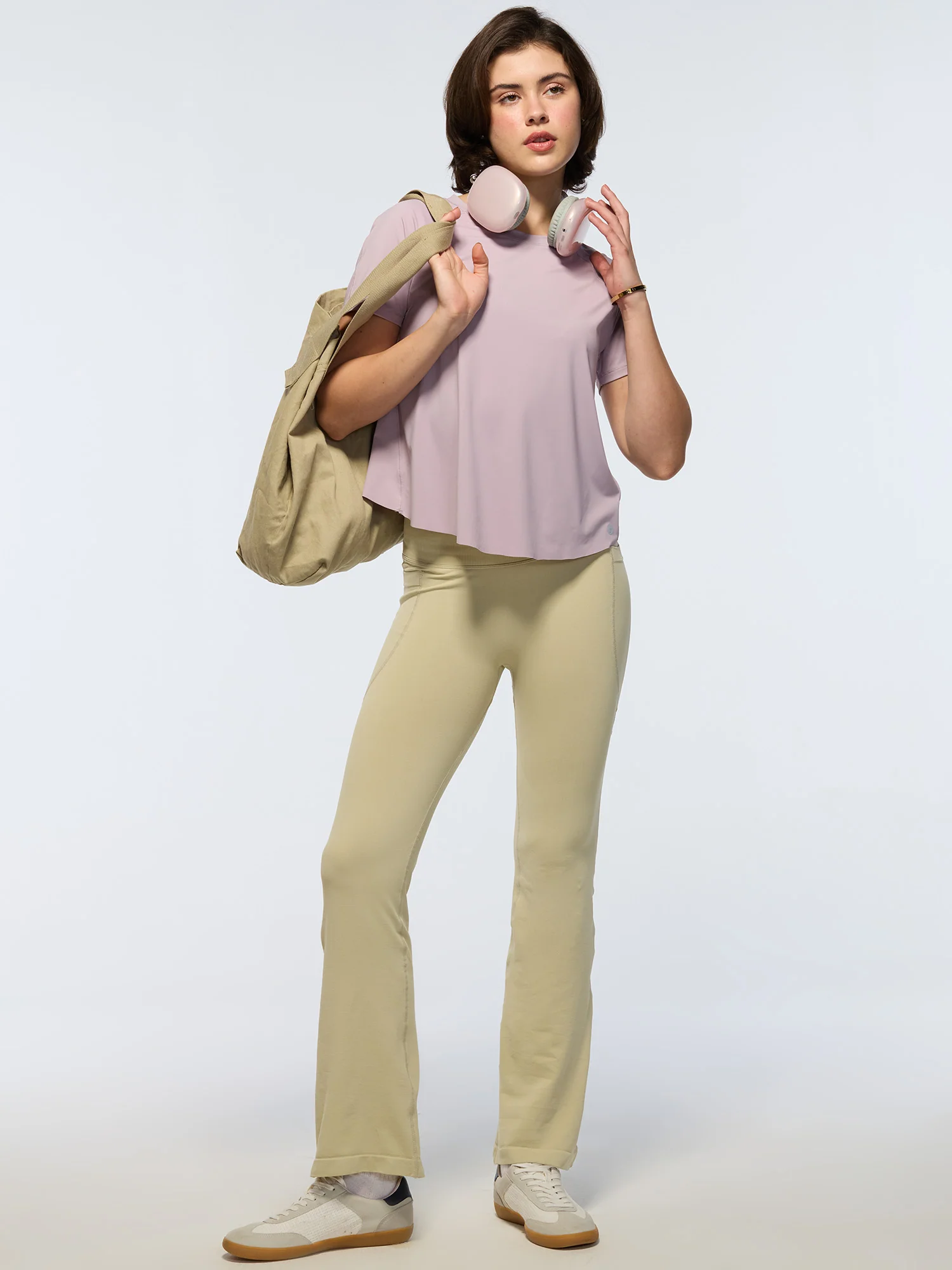 Light Mauve Overlap Tee - Image 2