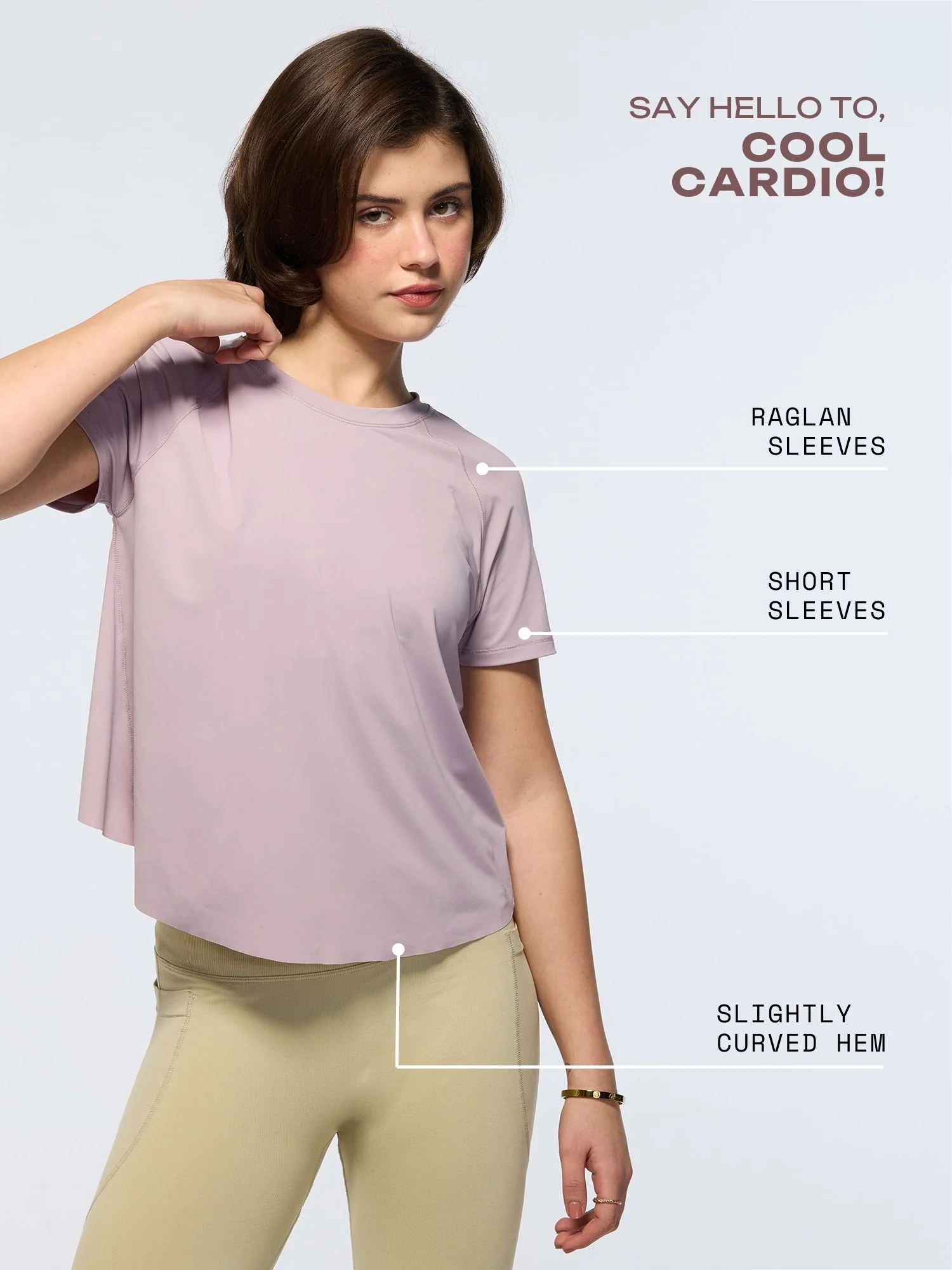Light Mauve Overlap Tee - Image 3