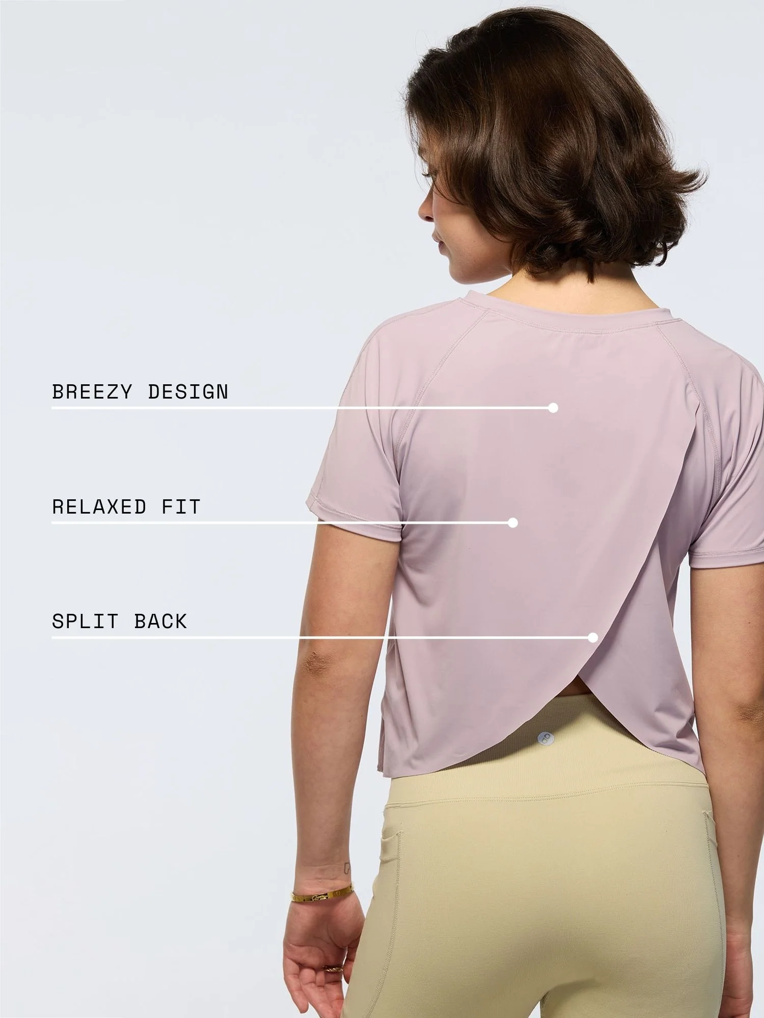 Light Mauve Overlap Tee - Image 4