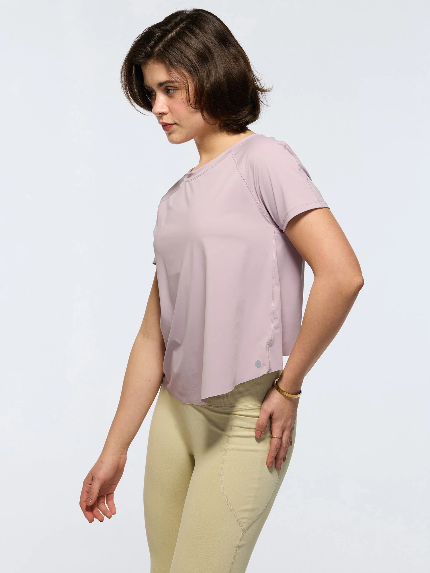 Light Mauve Overlap Tee - Image 6