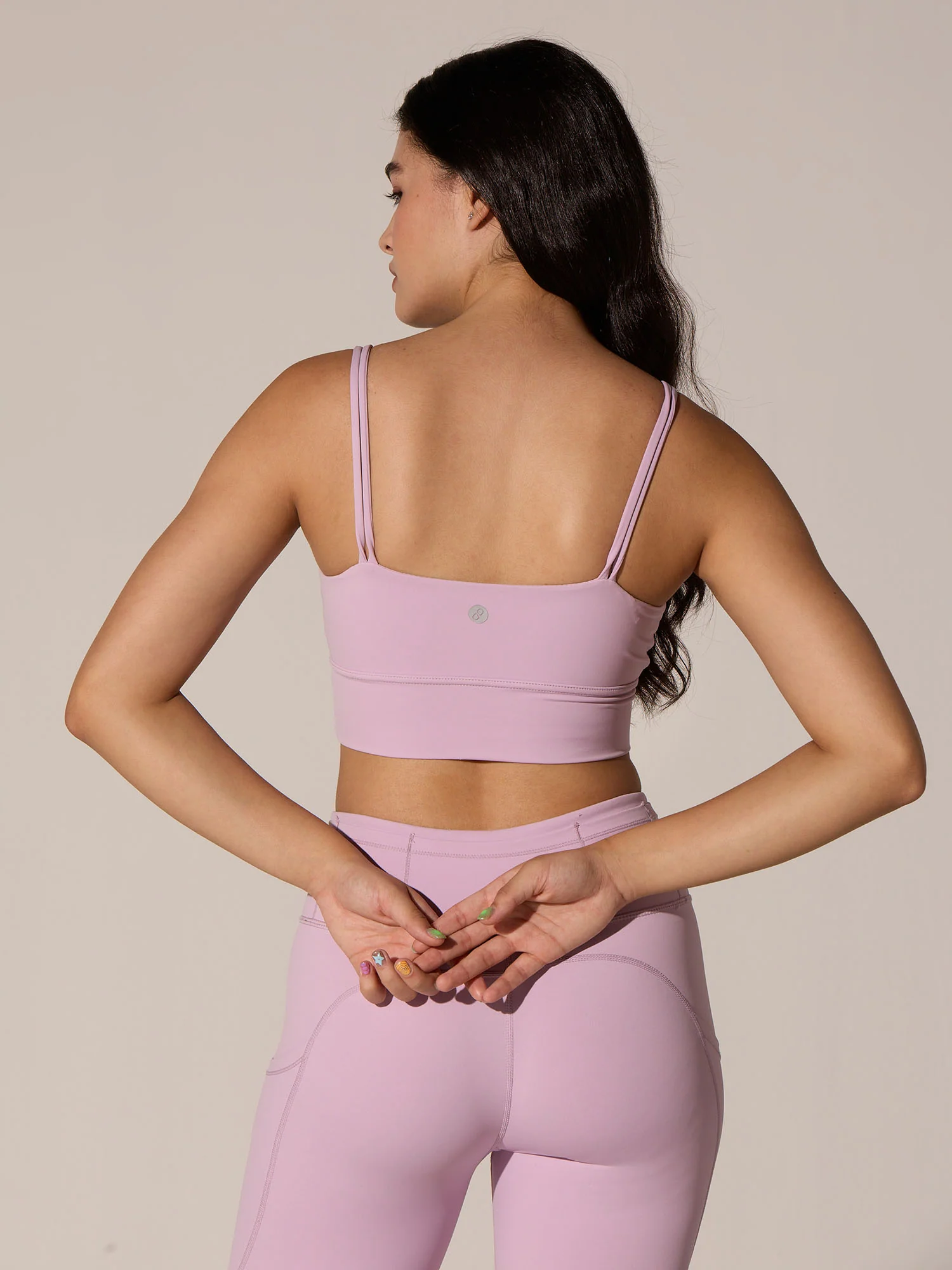 Lilac Twin Strap Sports Bra - Image 4