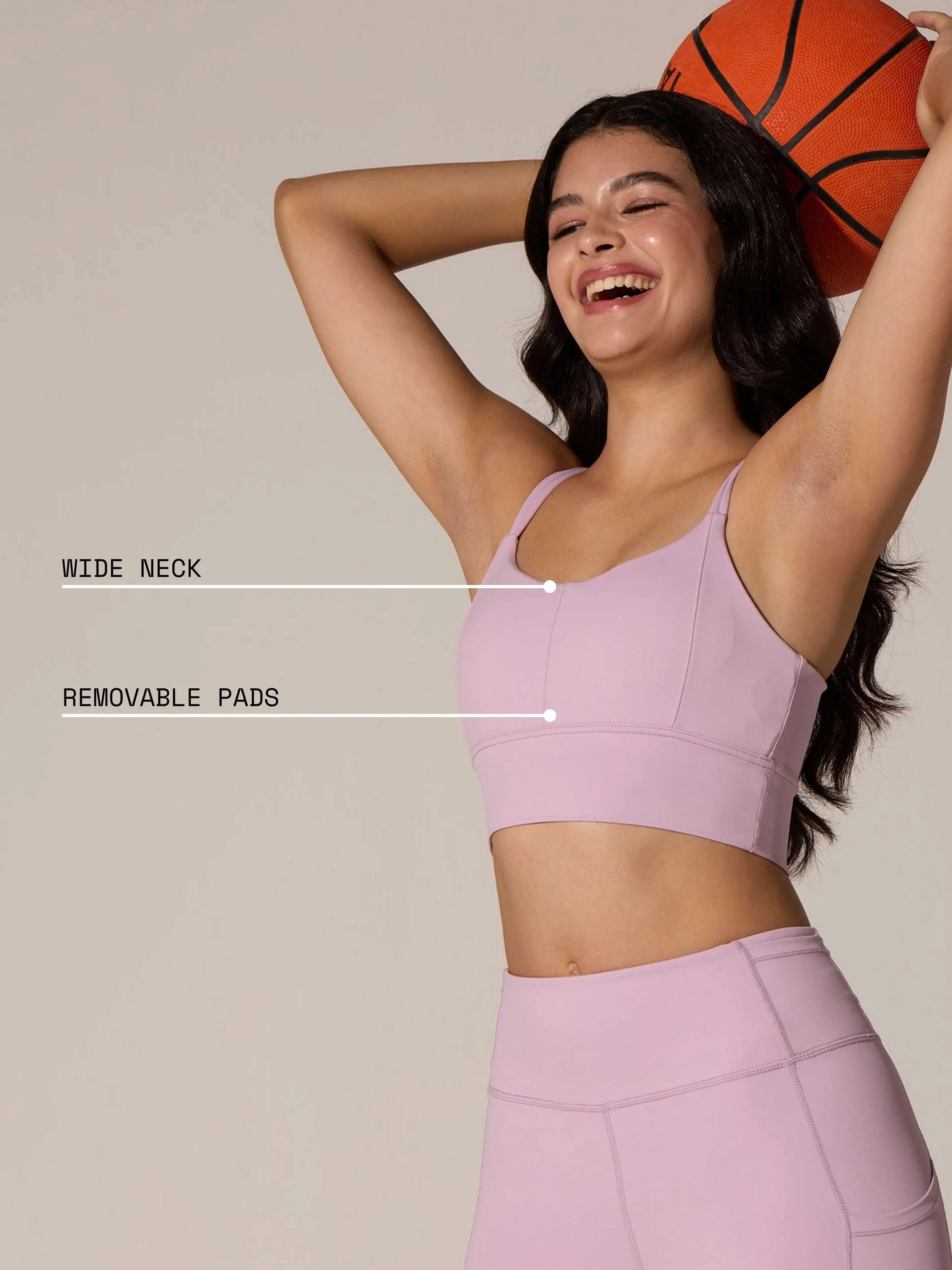 Lilac Twin Strap Sports Bra - Image 7