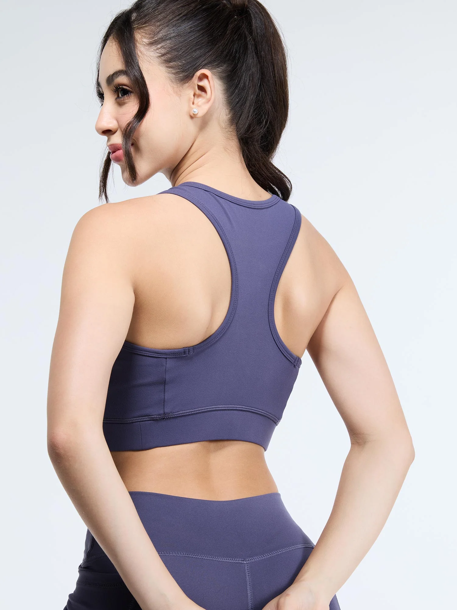 Mauve Zip-Up Sports Bra - Image 7