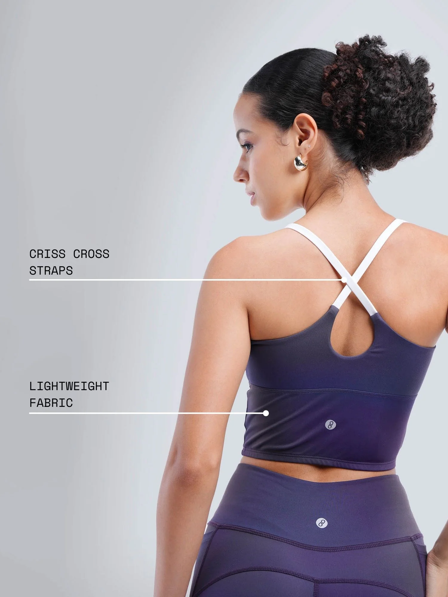 Midnight Gradient Cross Back Sports Bra - Image 4