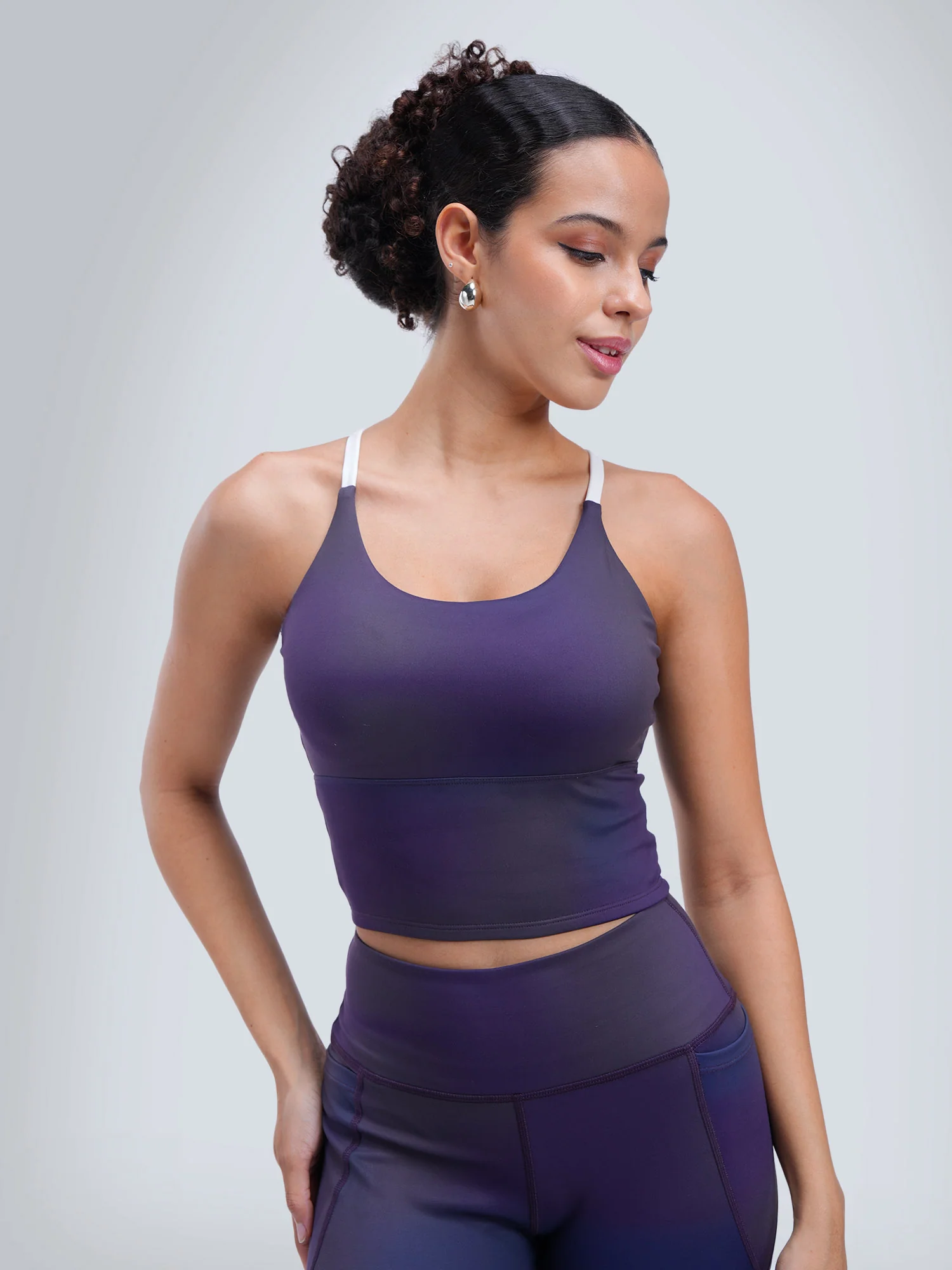 Midnight Gradient Cross Back Sports Bra - Image 6