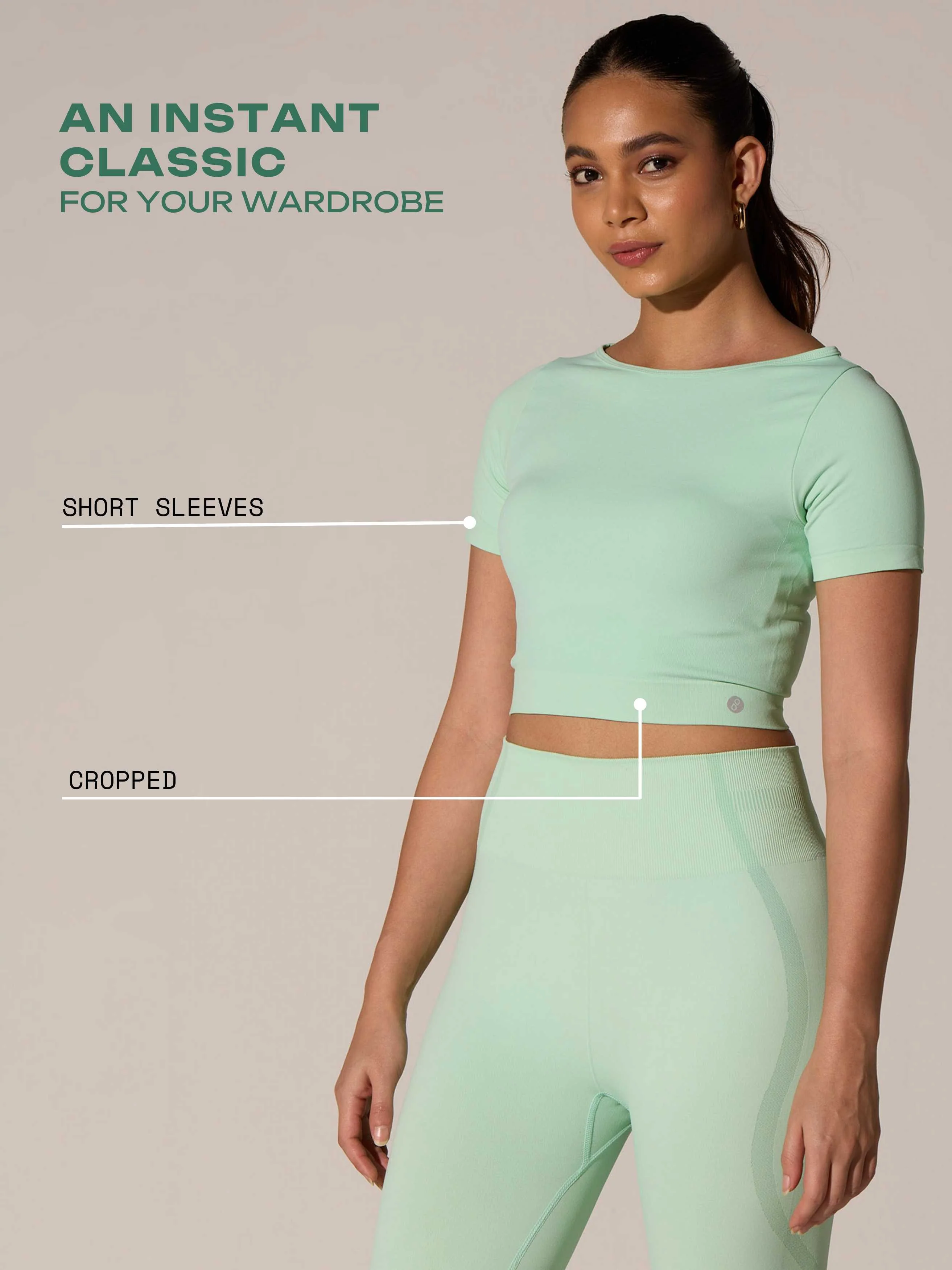 Mint Seamless Sculpt Tee - Image 6
