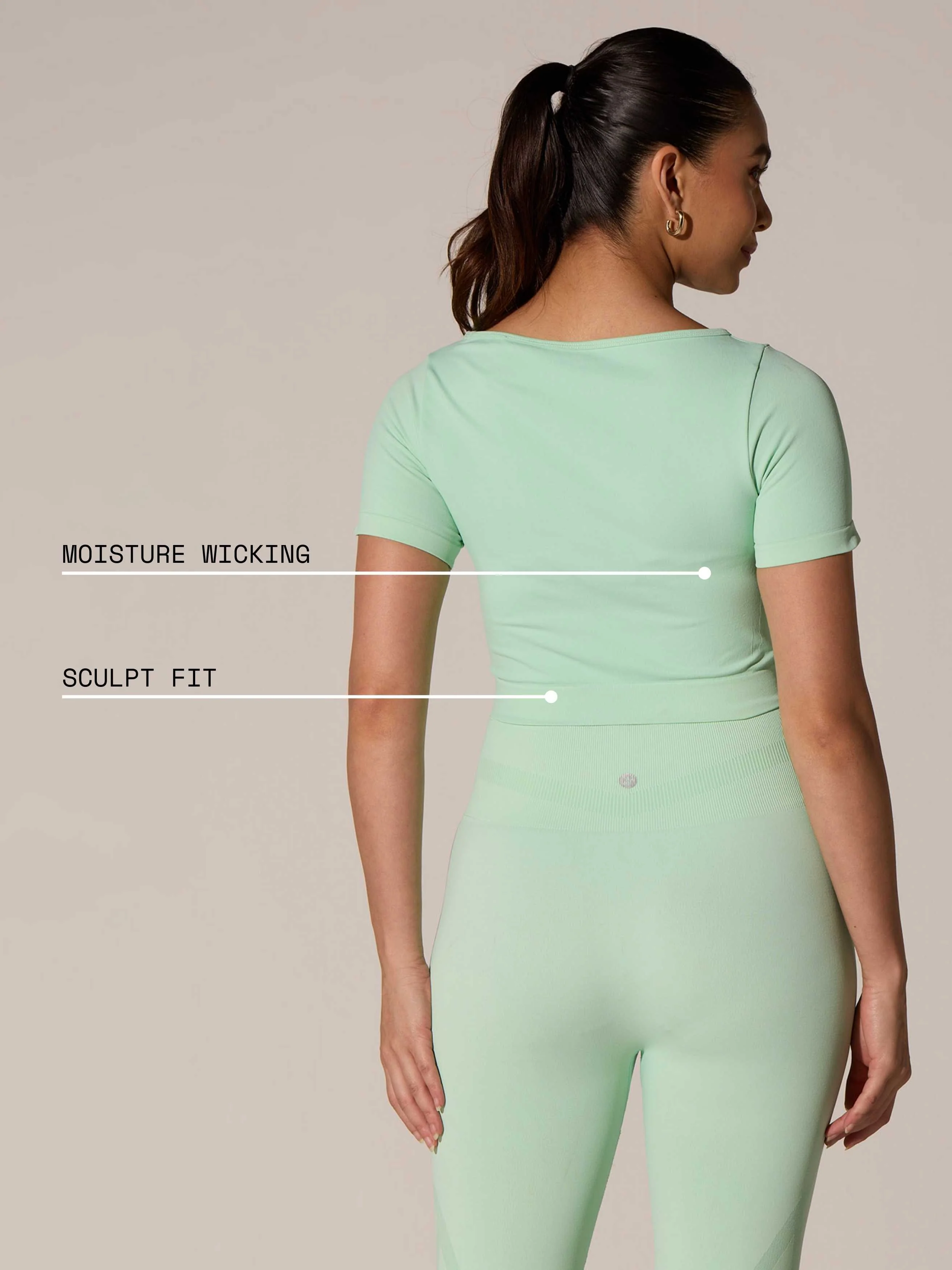 Mint Seamless Sculpt Tee - Image 7