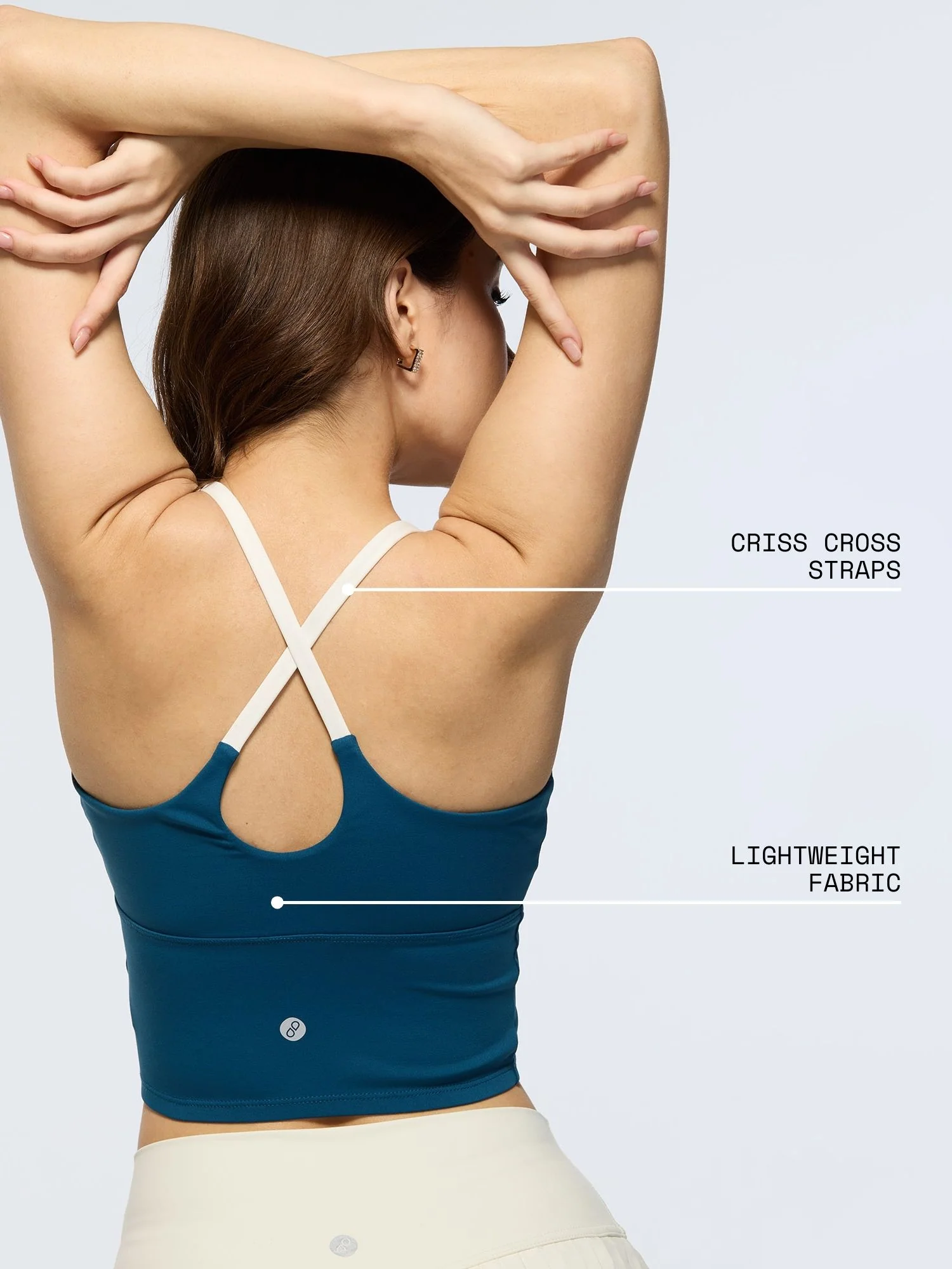 Moscow Blue Cross Back Sports Bra - Image 5