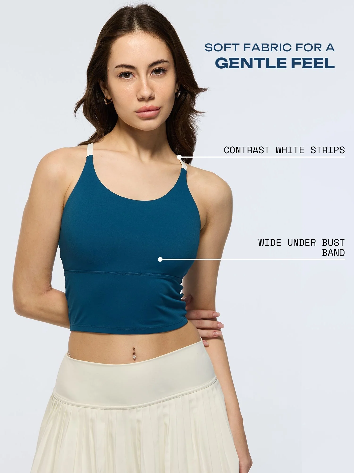 Moscow Blue Cross Back Sports Bra - Image 6