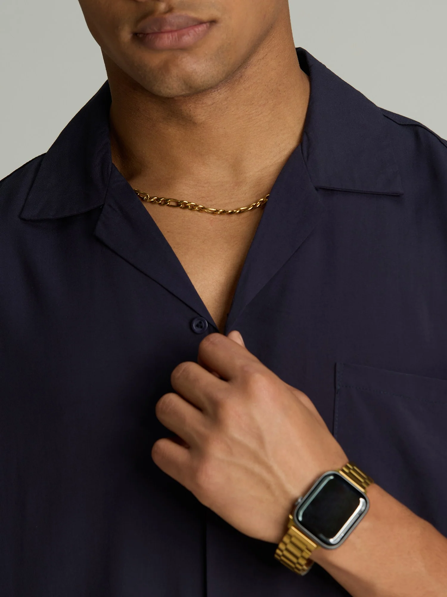 Navy Airy Resort Shirt - Image 7