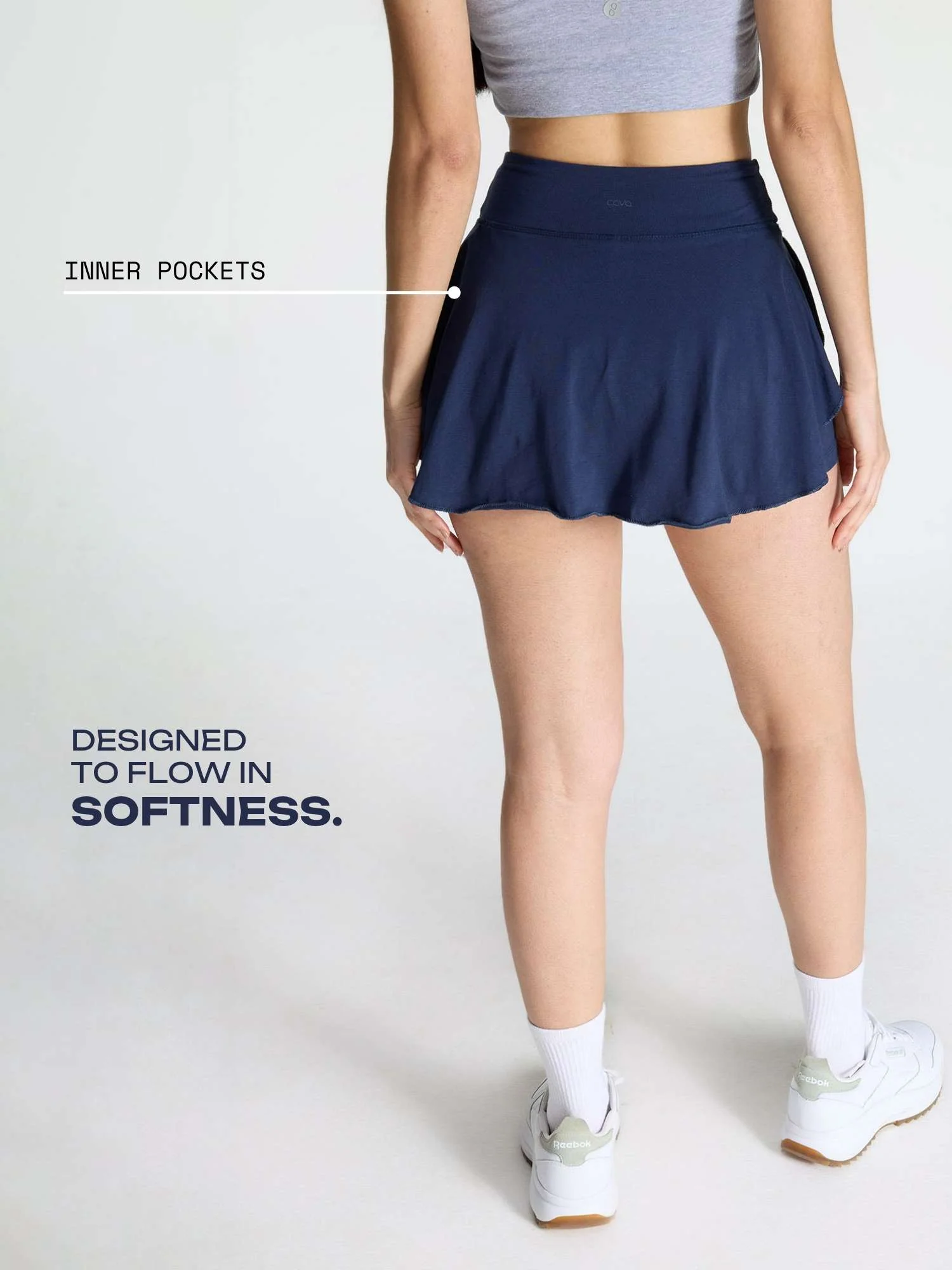 Navy Cotton Twirl Skorts - Image 3