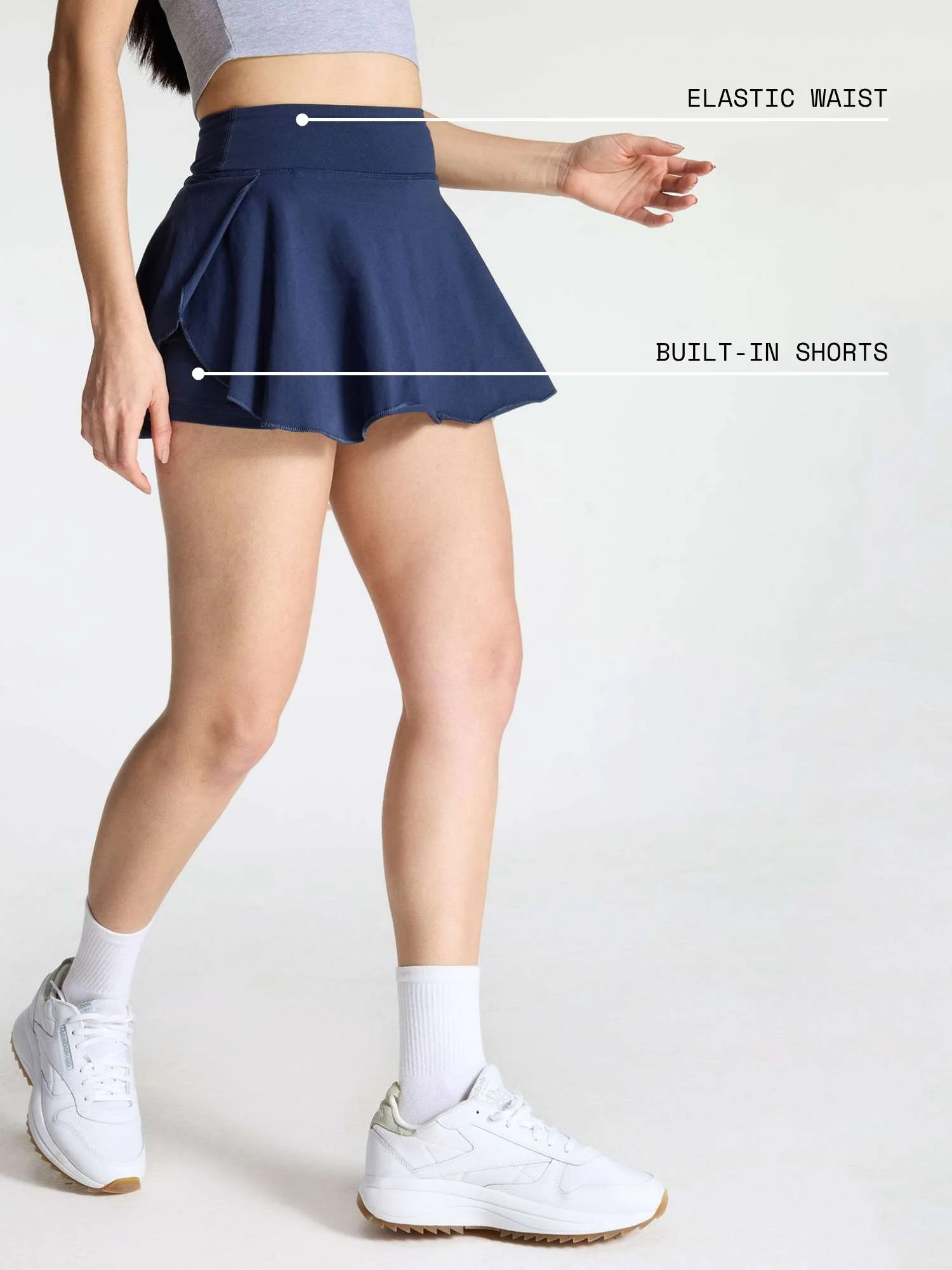 Navy Cotton Twirl Skorts - Image 4