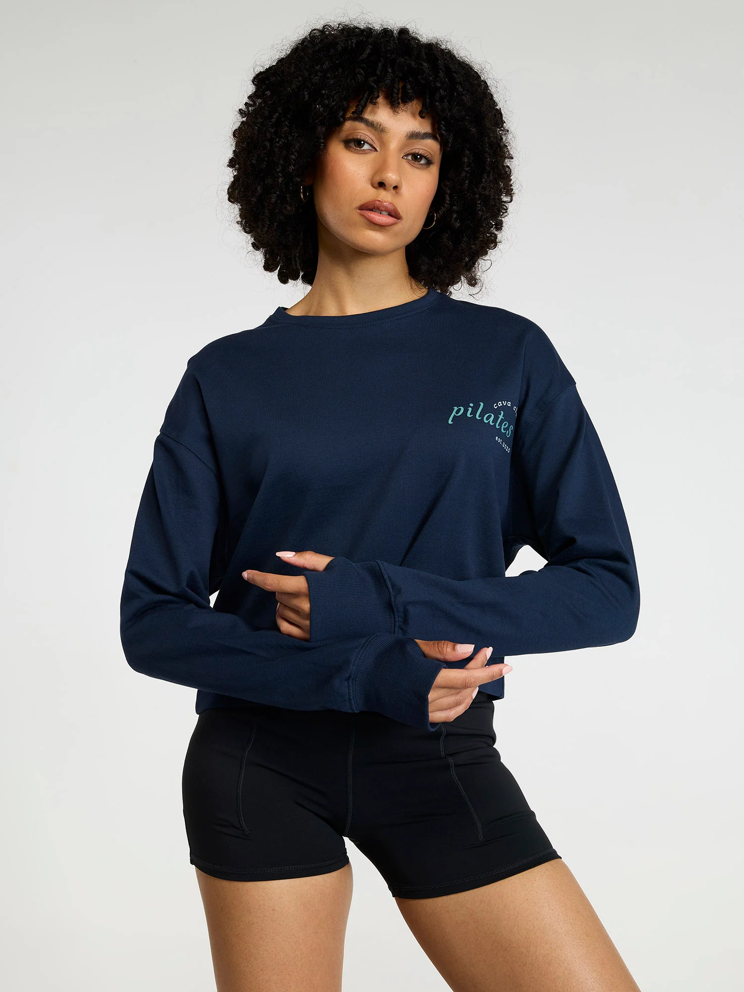Navy Pilates Club Sweatshirt - Image 6
