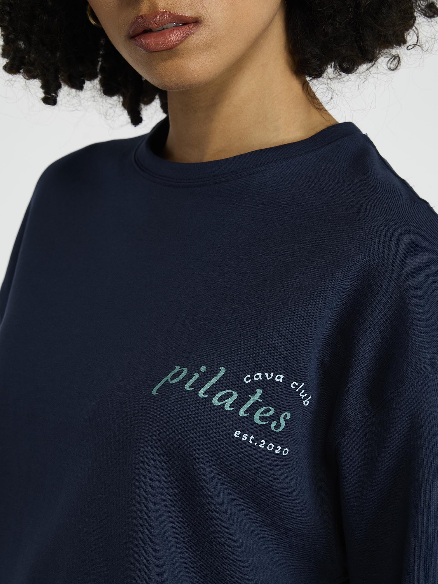 Navy Pilates Club Sweatshirt - Image 8